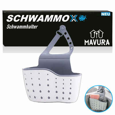MAVURA Schwammhalter SCHWAMMOX Schwammhalter Waschbecken Spülbecken Küchenutensilienhalter, Schwamm Halterung Abtropfbecken Organizer