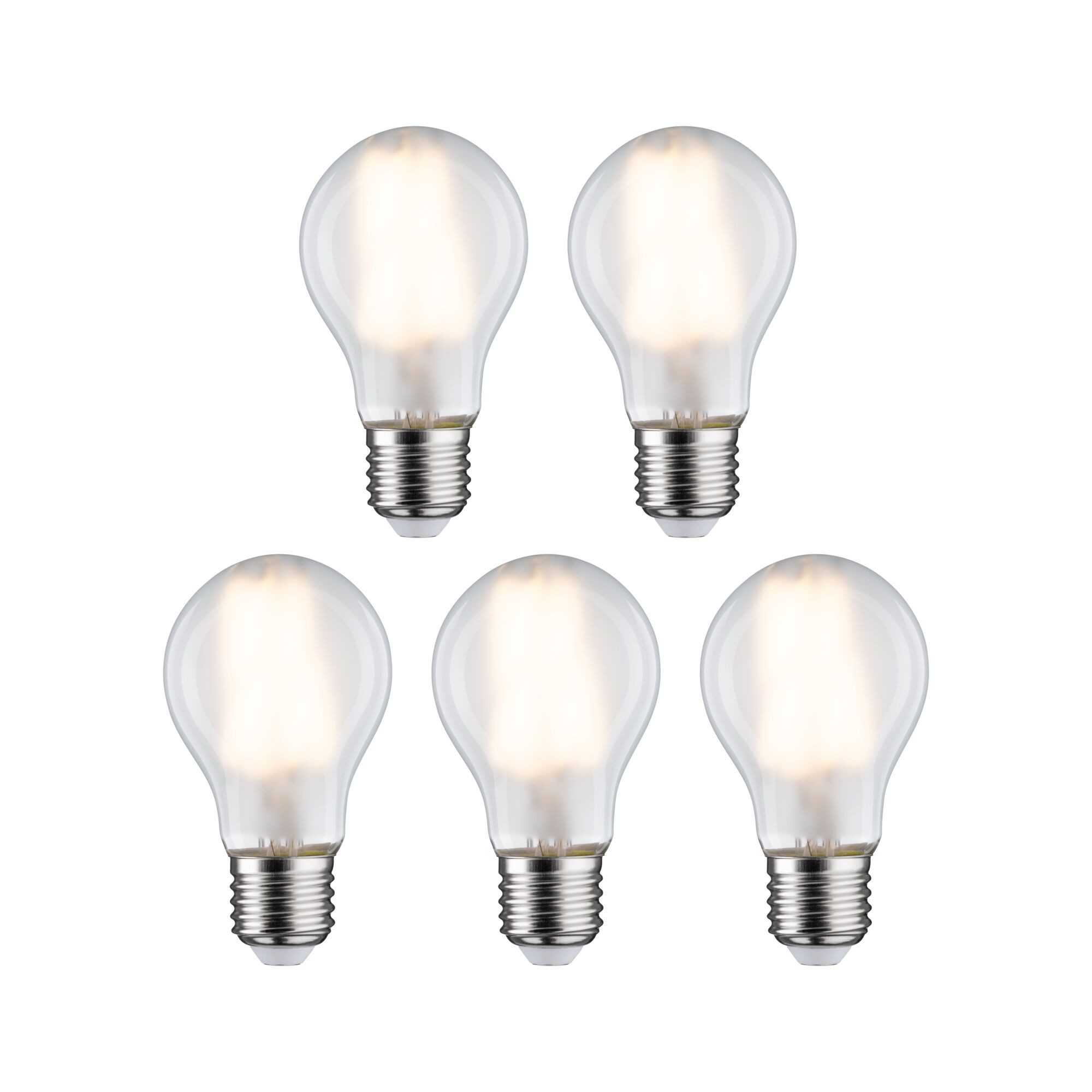 Paulmann LED-Leuchtmittel 5er Pack AGL 806lm 2700K matt 230V, E27, 5 St., Warmweiß
