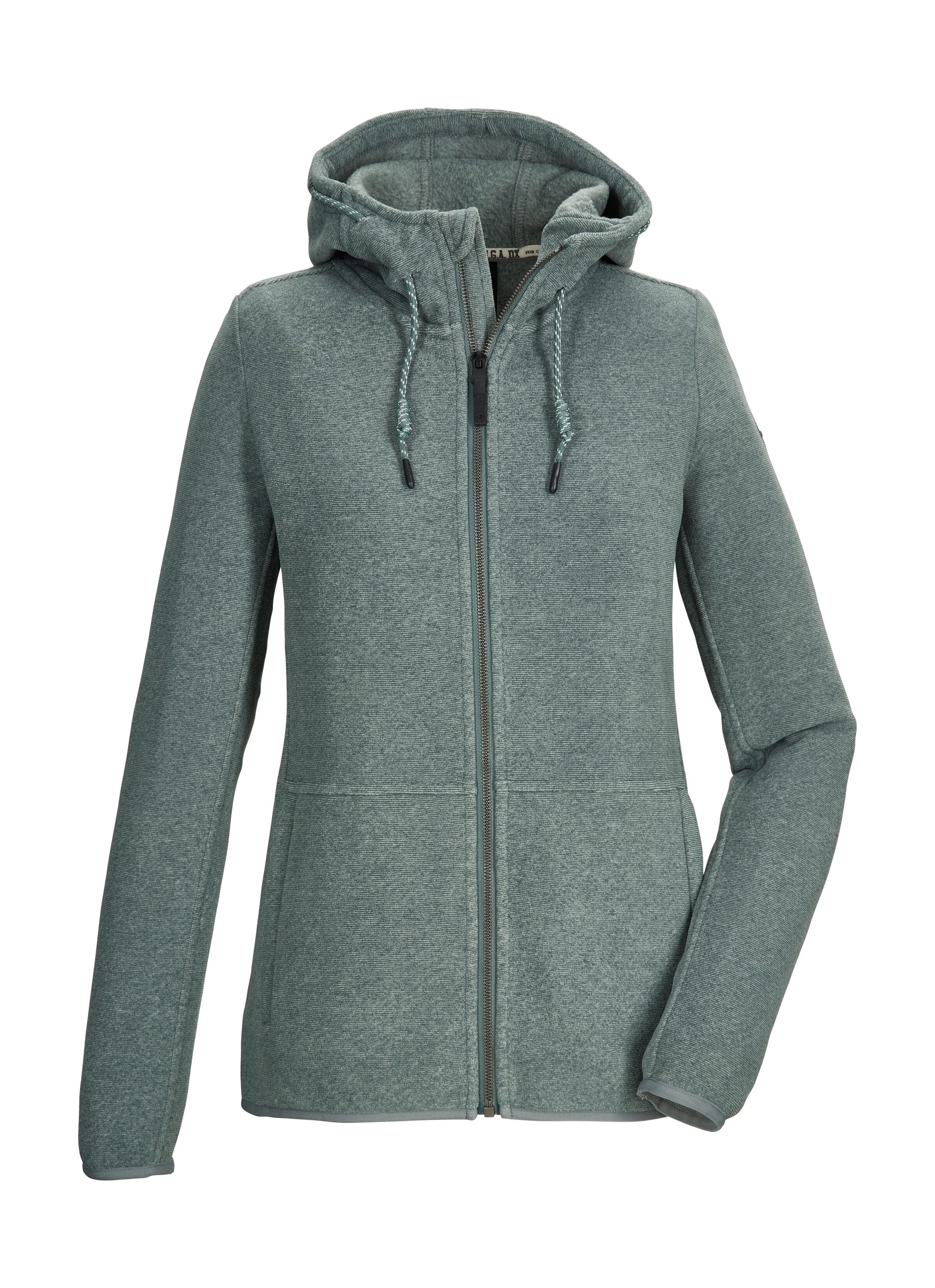 G.I.G.A. DX by killtec Fleecejacke GW 19 WMN KNTFLC JCKT Leichte Damen Strickfleecejacke mit Kapuze und Kinnschutz