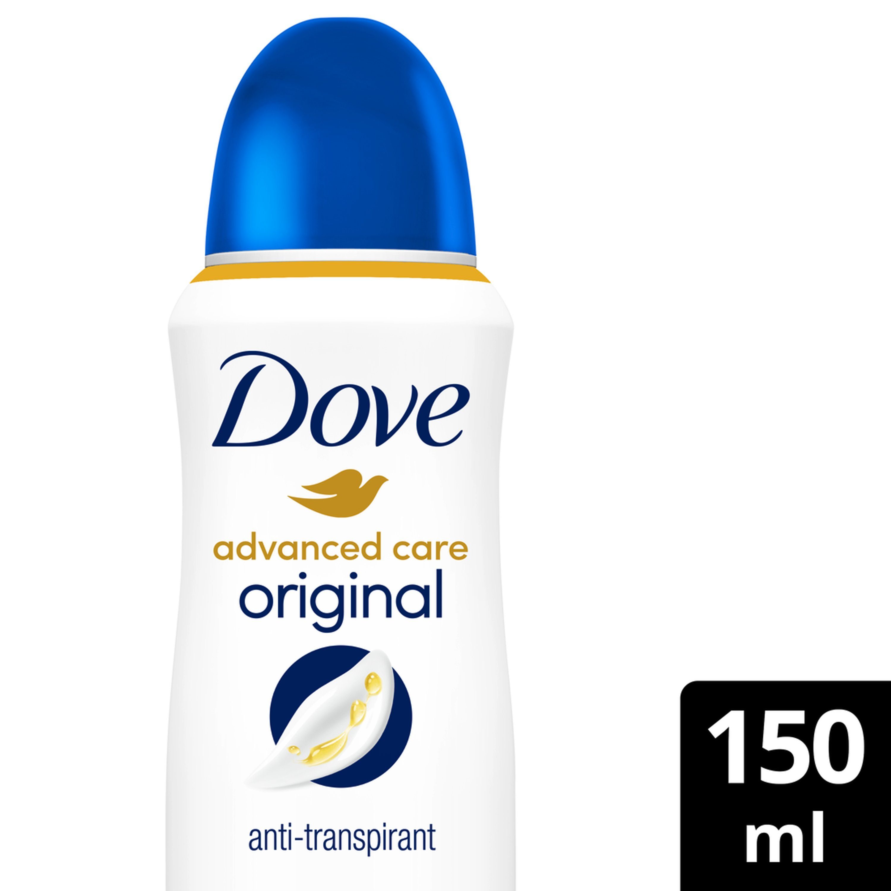 150ml Care Deo-Spray Anti-Transpirant Original Advanced DOVE 6x Dove Deo-Set
