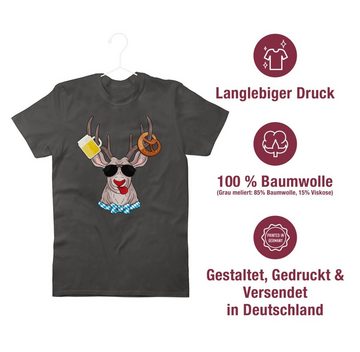 Shirtracer T-Shirt Oktoberfest Hirsch Mode für Oktoberfest Herren