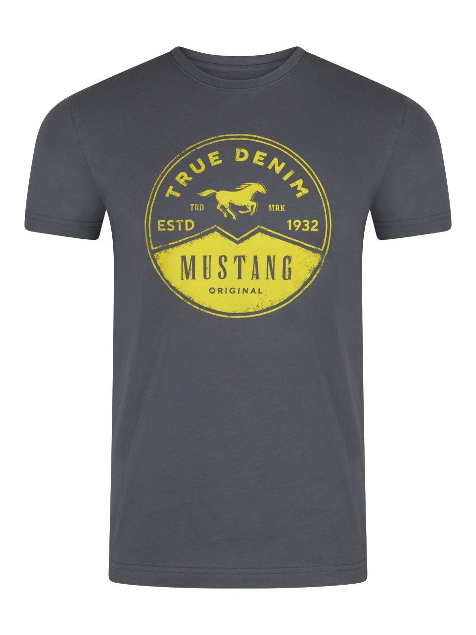 MUSTANG T-Shirt Herren Printshirt Regular Fit günstig online kaufen