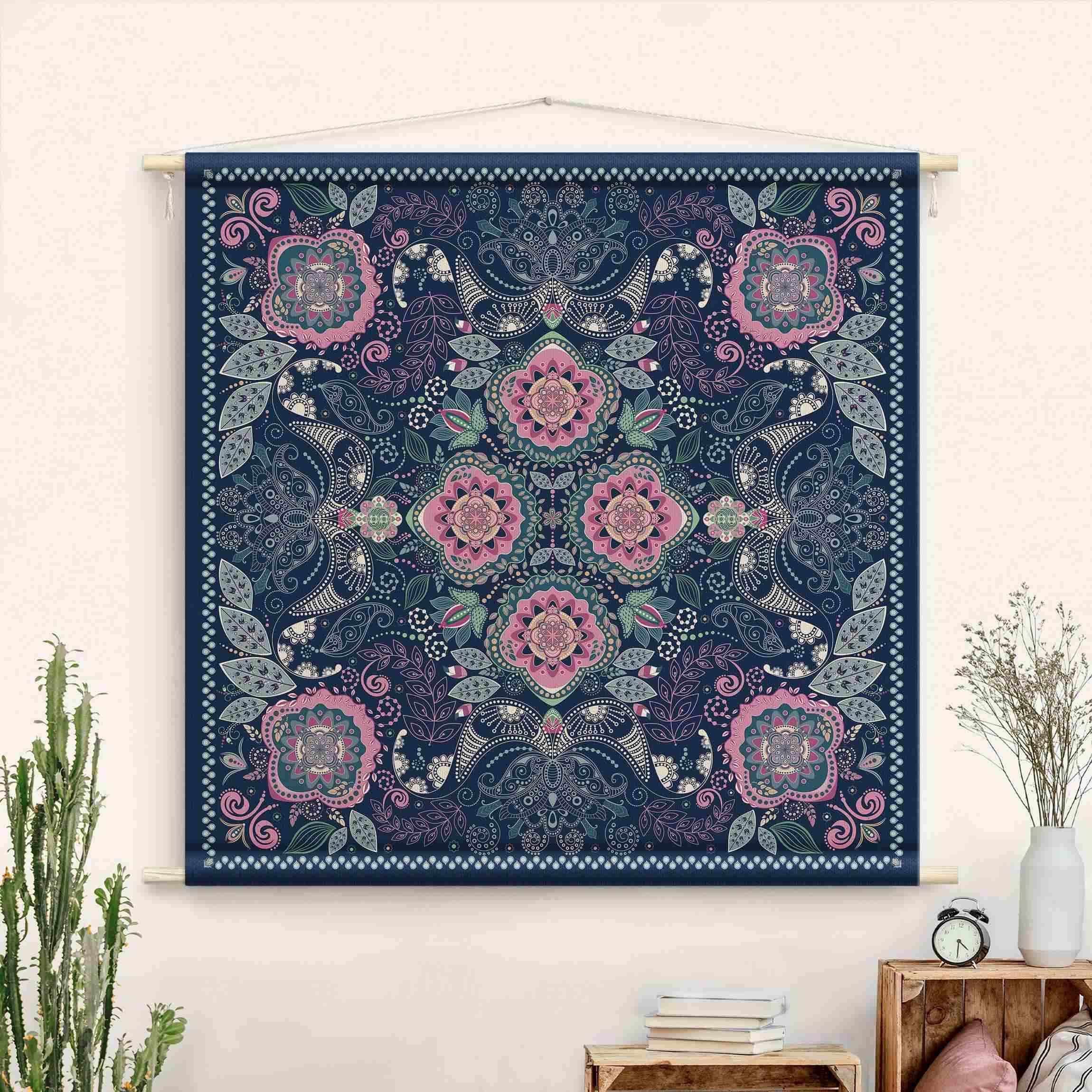 Bilderdepot24 Wandteppich modern Boho Muster Paisley Orientalisch Spirituel günstig online kaufen