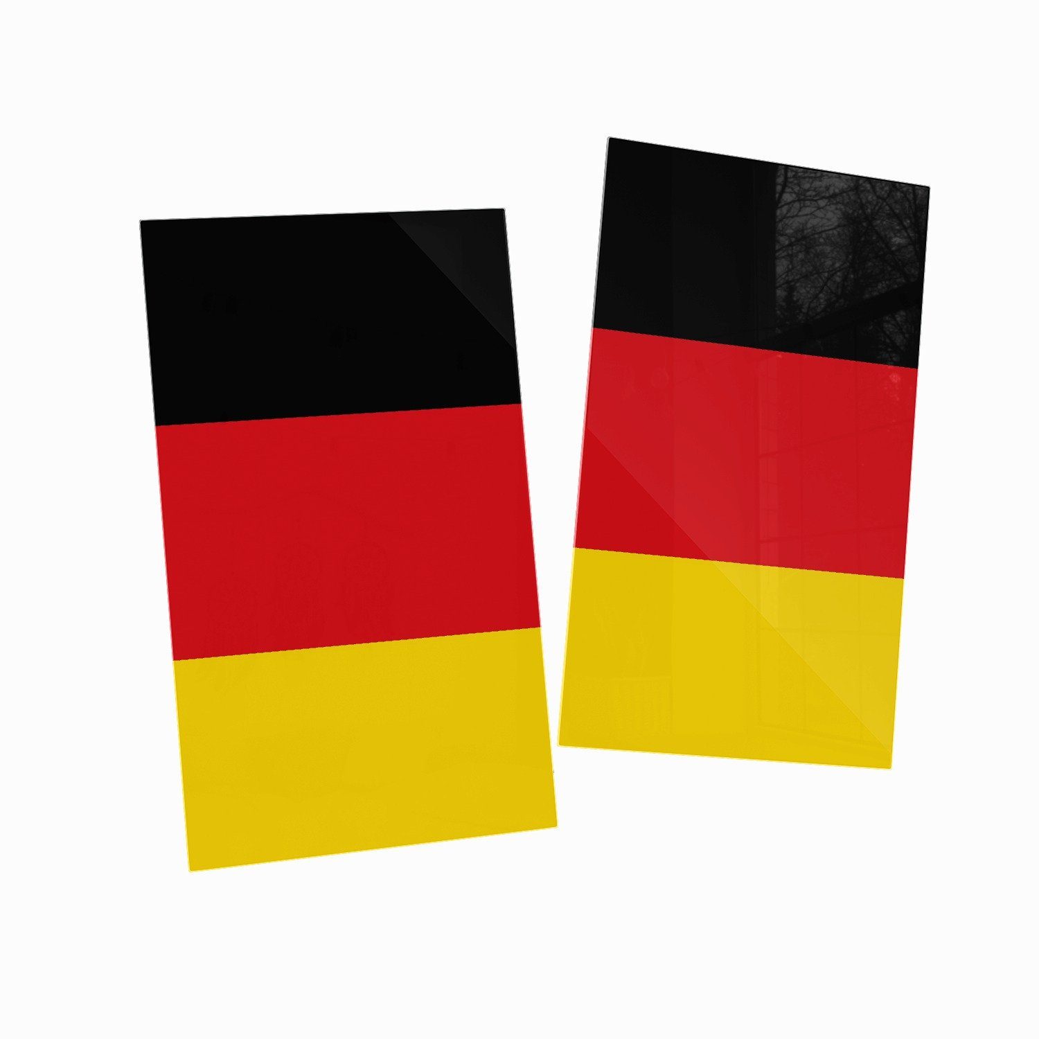 2 Größen Herd-Abdeckplatte Deutsche verschiedene Flagge, ESG-Sicherheitsglas, tlg., Wallario inkl. (Glasplatte, 5mm Noppen),