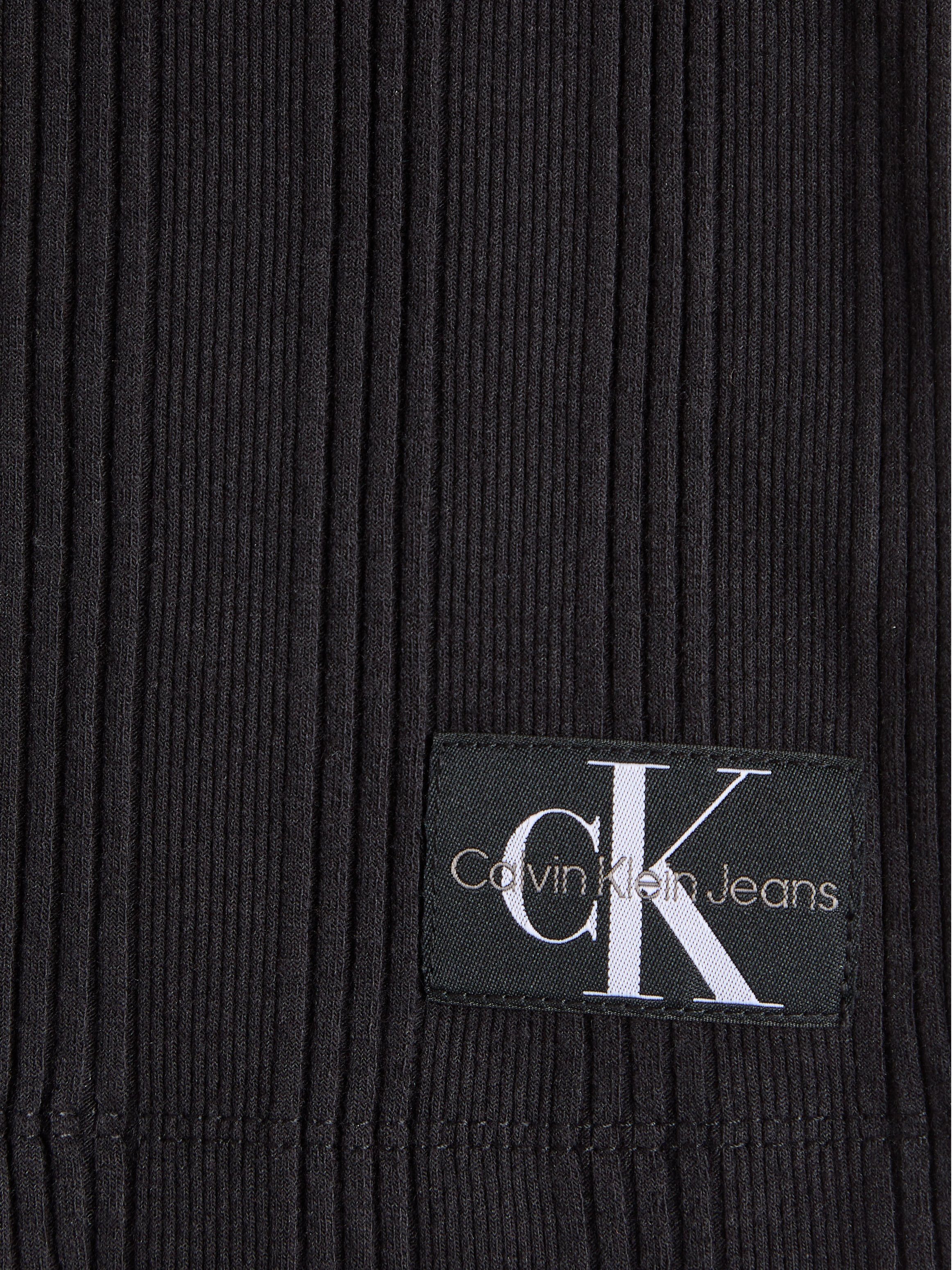 Calvin ELONGATED RIB DRESS Shirtkleid Jeans Klein BADGE SHIRT