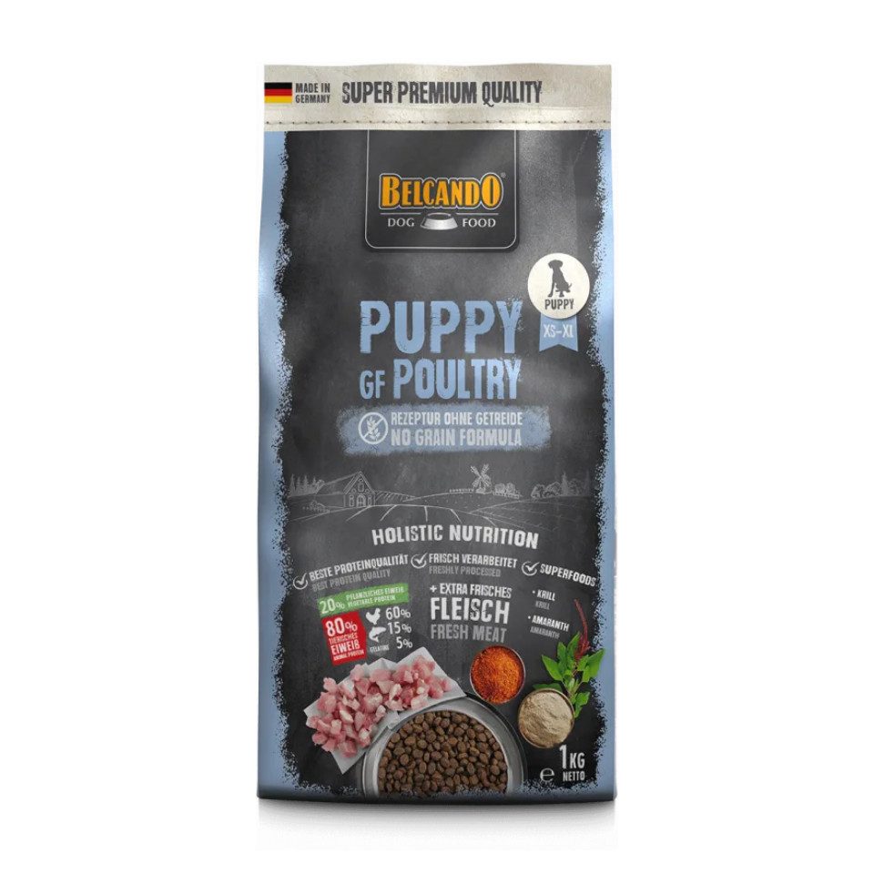 Belcando Puppy GF Poultry - getreidefreies Trockenfutter für optimales Wachstum, Trockenfutter für: Hunde