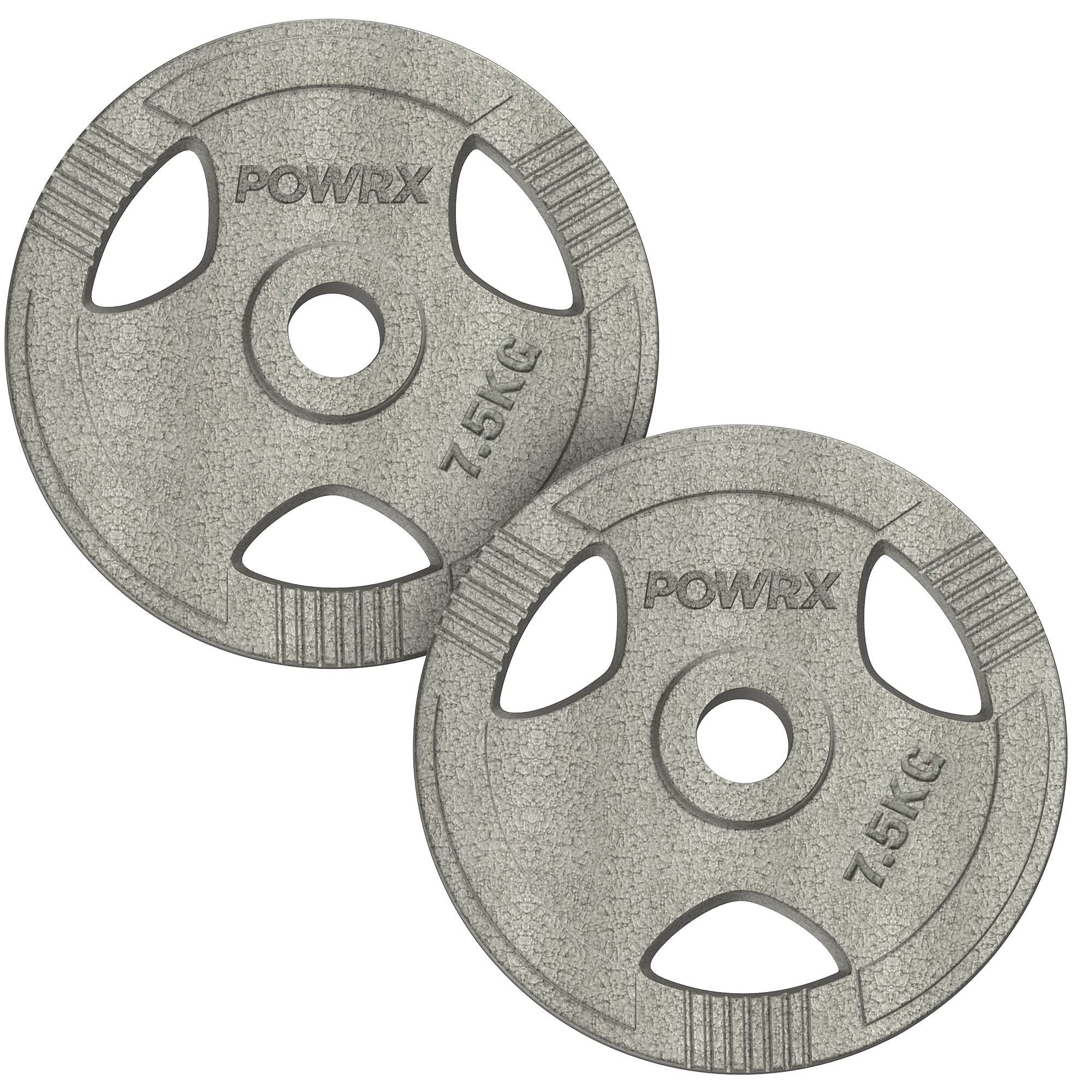 POWRX Hantelscheiben Gewicht Hantelscheiben 2,5-40 kg, 2er Set 50 mm, 10Kg Set (2X5Kg)