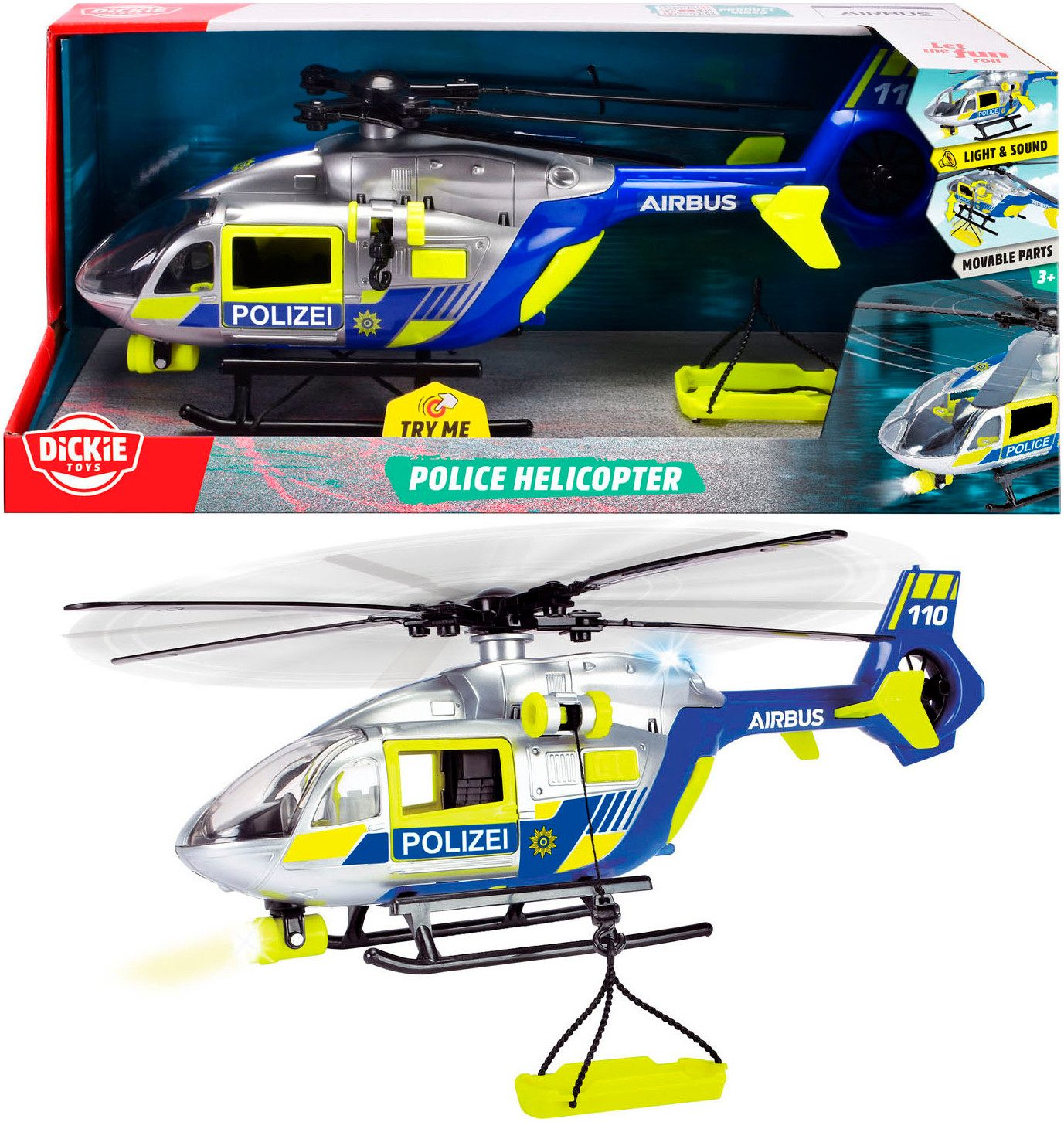 Dickie Toys Spielzeug-Hubschrauber Police Helicopter, mit günstig online kaufen