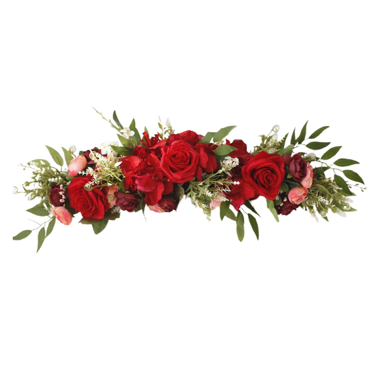 Kunstkranz Künstliche Rosenblüten-Girlande, 65cm/25.6inch Hochzeitsbogenkra günstig online kaufen