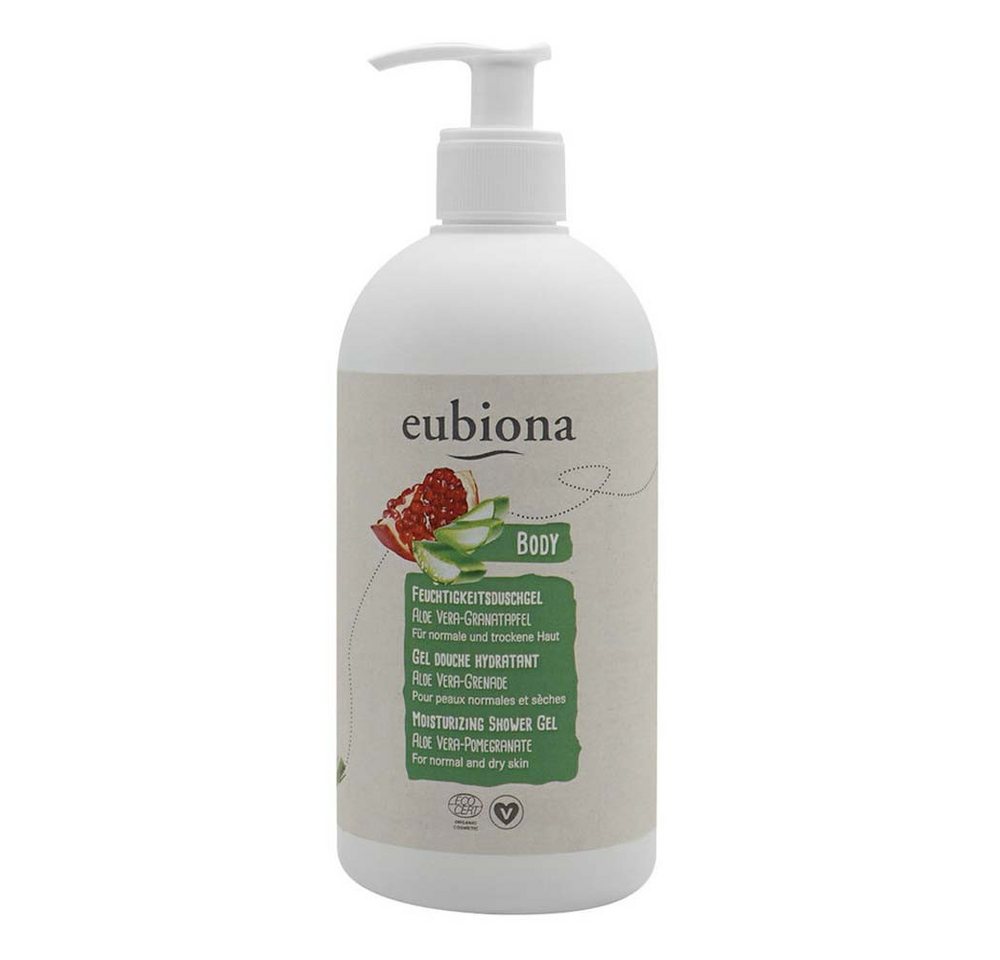 eubiona Duschgel Feuchtigkeitsduschgel - Aloe Vera-Granatapfel 500ml