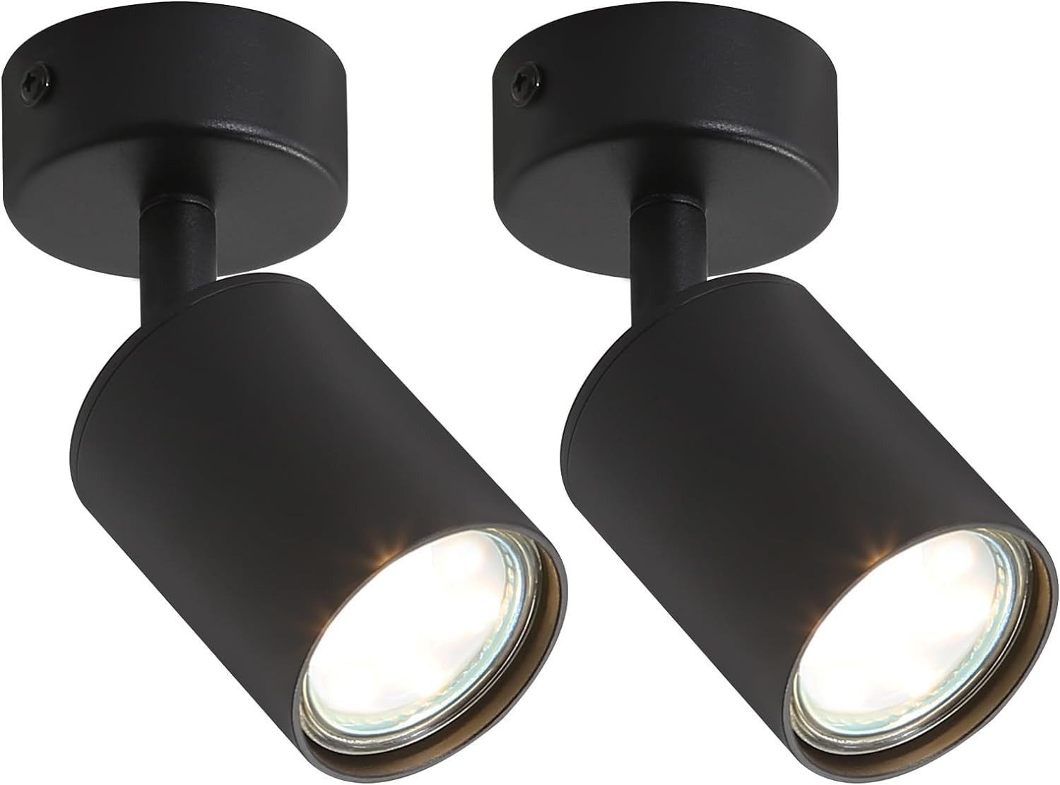 Nettlife Deckenspots Metall Schwenkbar Design Spotleuchte-1/2/3/4/5/6 Flammig, LED wechselbar, für Schlafzimmer, Küchen, Esszimmer,Treppenhäuser, Balkone, Terrassen