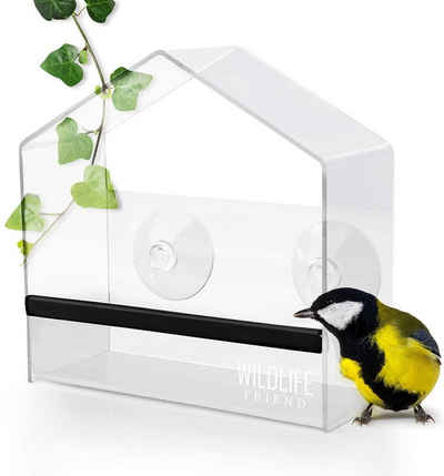 WILDLIFE FRIEND Futterhaus »WILDLIFE FRIEND - Fenster-Futterhaus "Smart" für Vögel - Transparent mit Saugnäpfen - Vogelhaus, Futterspender«