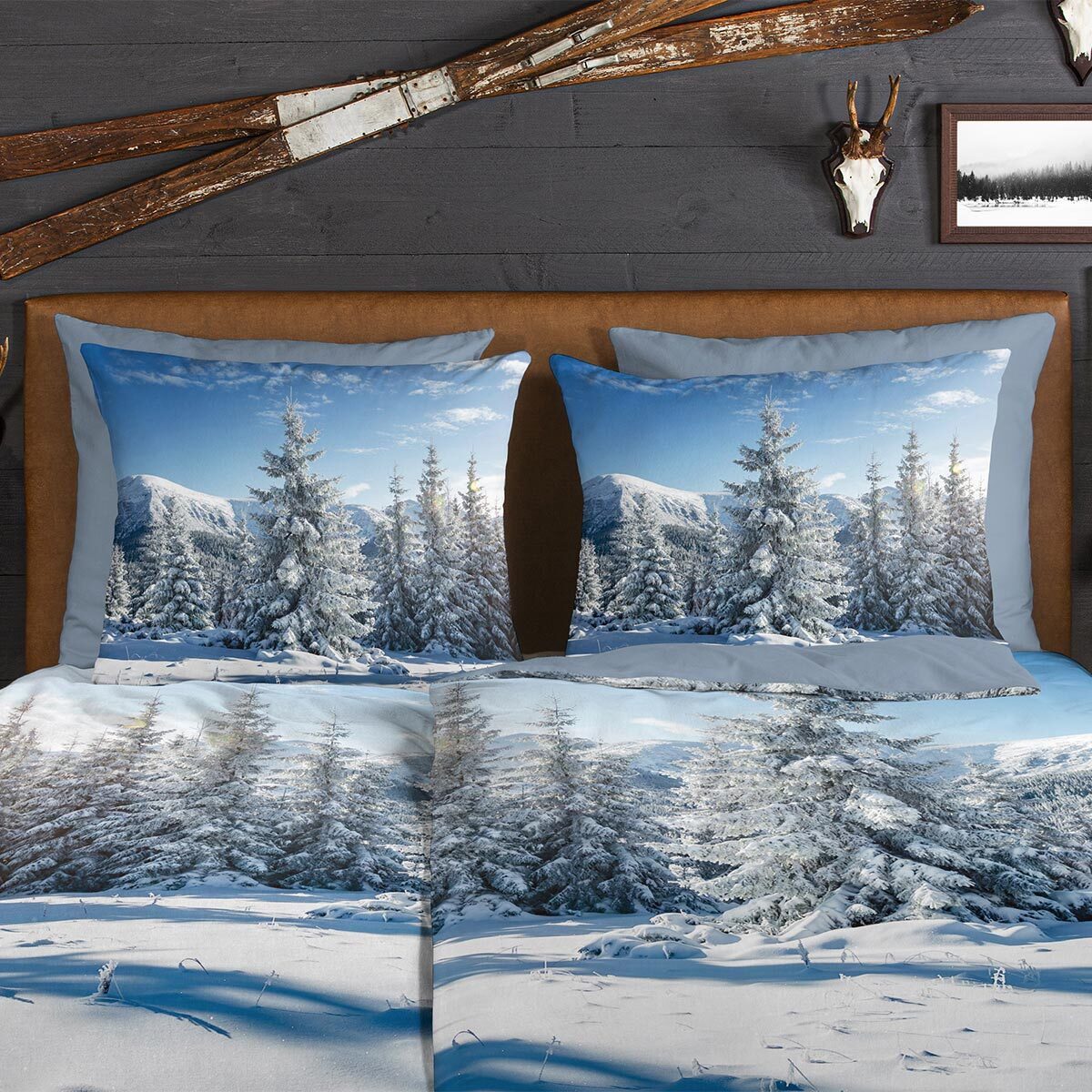 TRAUMSCHLAF Bettwäsche Winterlandschaft, Flanell, 2 teilig, günstig online kaufen