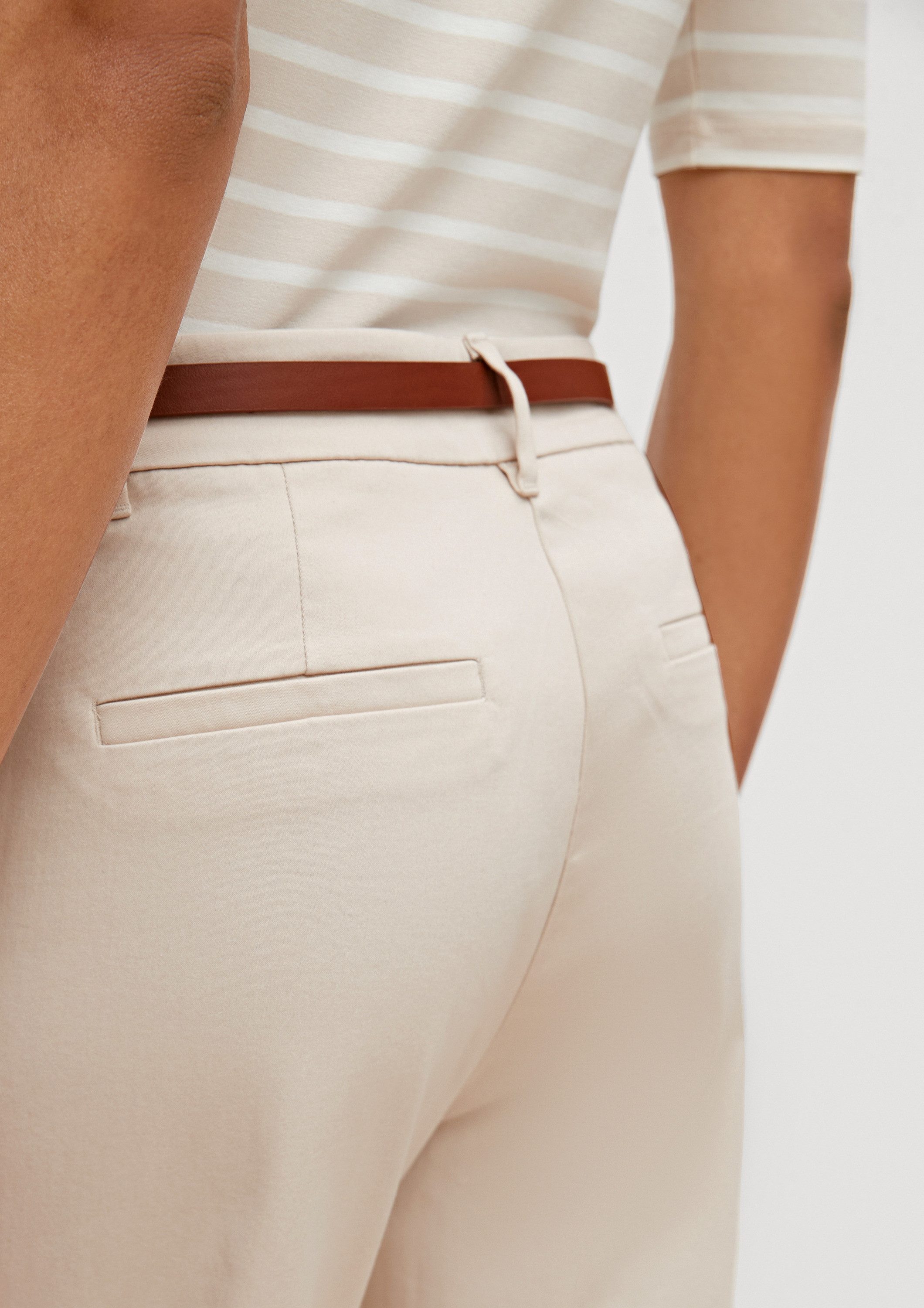 comma Chinos Hose Chinohose mit Gürtel
