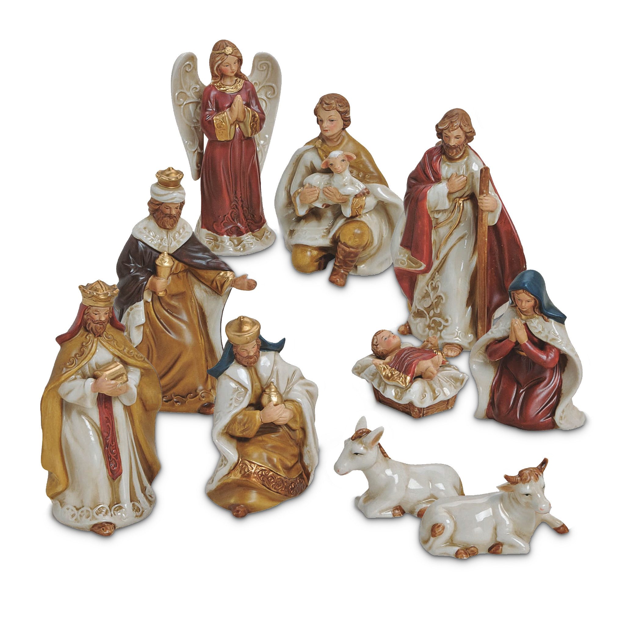 matches21 HOME & HOBBY Krippe Krippen-Figuren Set 10-tlg. in 5 - 12 cm für günstig online kaufen
