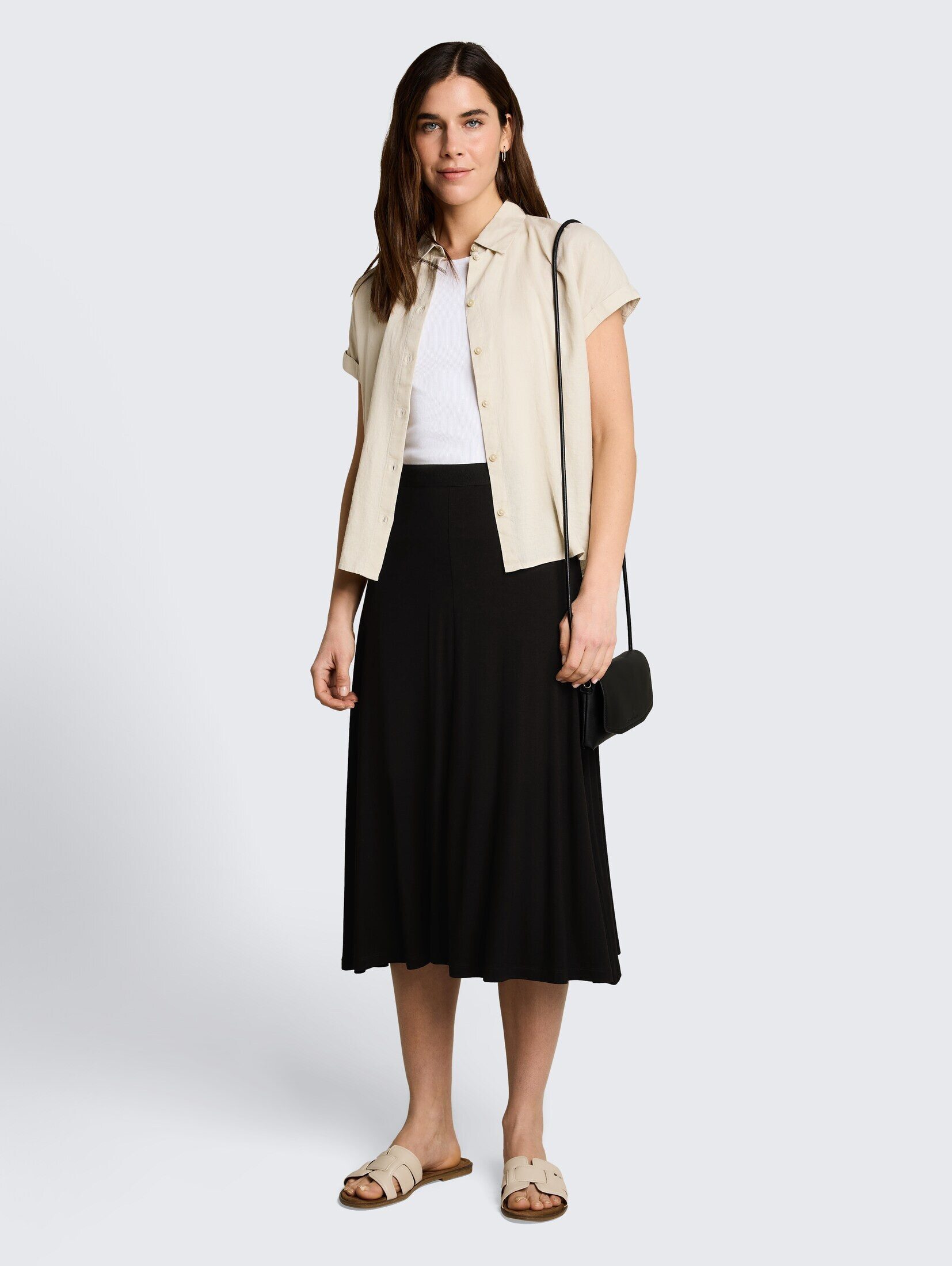 TOM TAILOR Sommerrock Röcke Jersey Midi-Rock