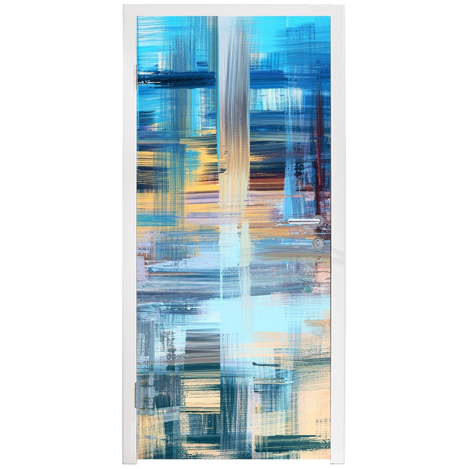 St), Matt, Ölfarbe für Türaufkleber, - cm - Abstrakt Fototapete Türtapete 75x205 MuchoWow Malerei, (1 bedruckt, Tür,