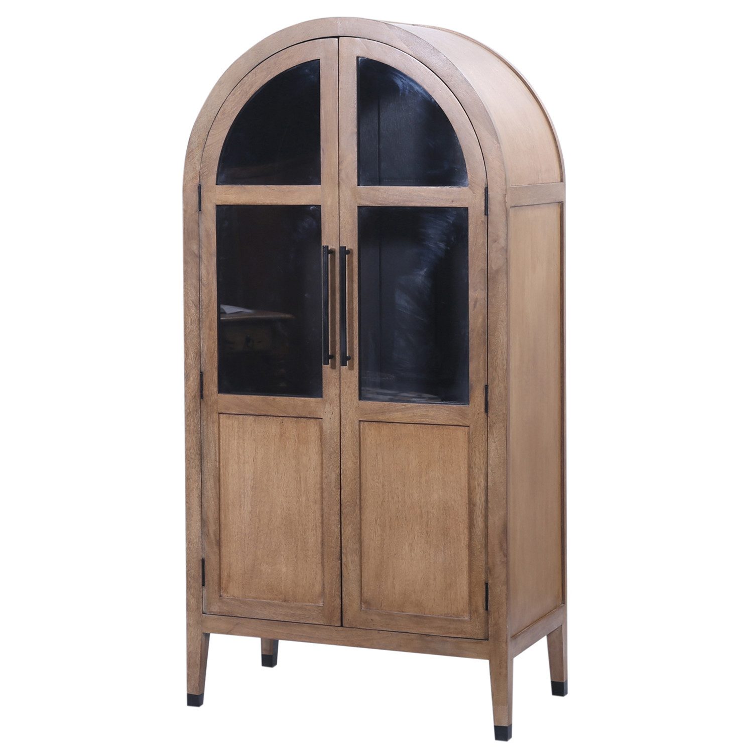 Marrakesch Orient & Mediterran Interior Highboard Vetrina Adalgo alta 180 cm in legno di mango con ante in vetro (1 St), Handarbeit