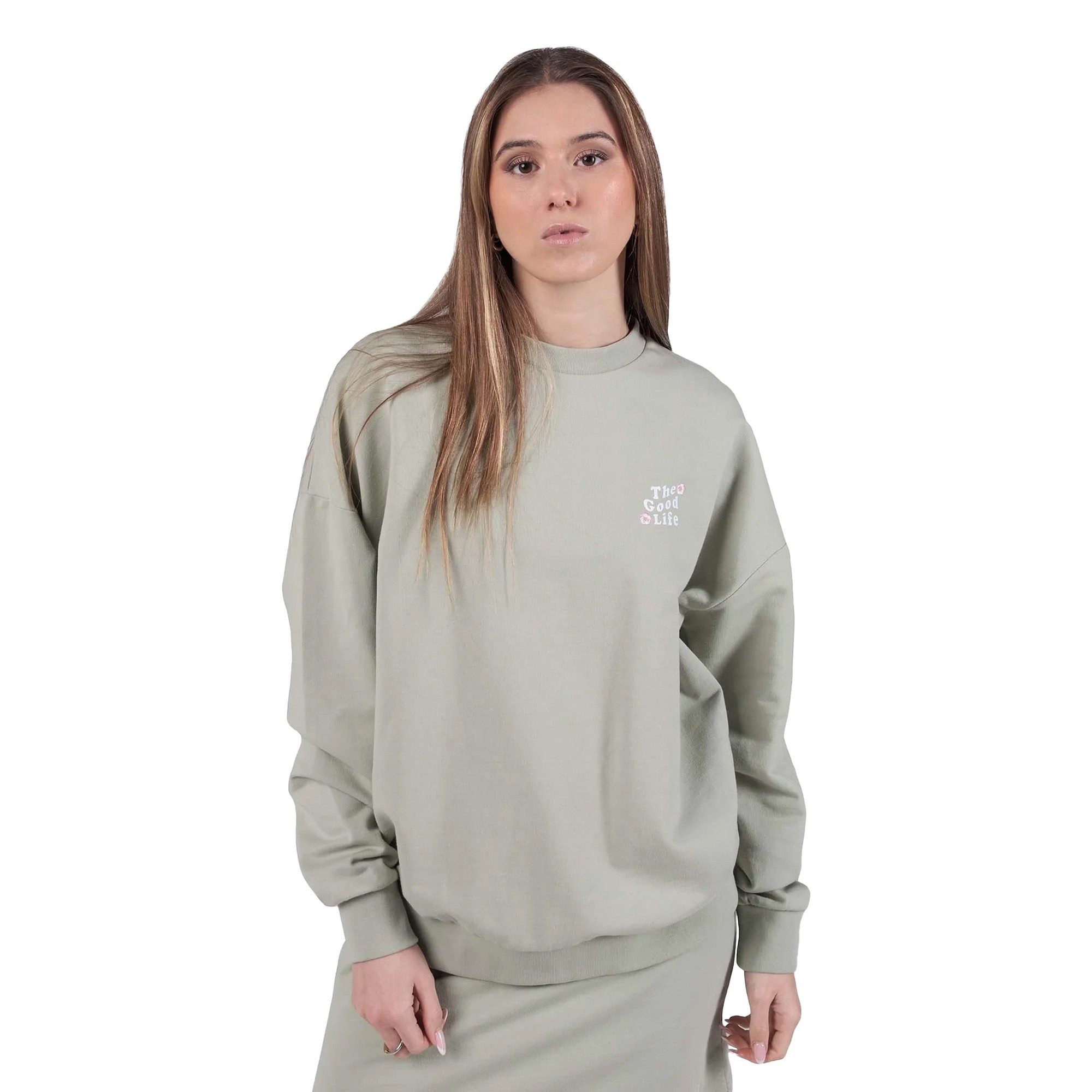Kleinigkeit Sweatshirt Enjoy the Flowers Swädder, grün