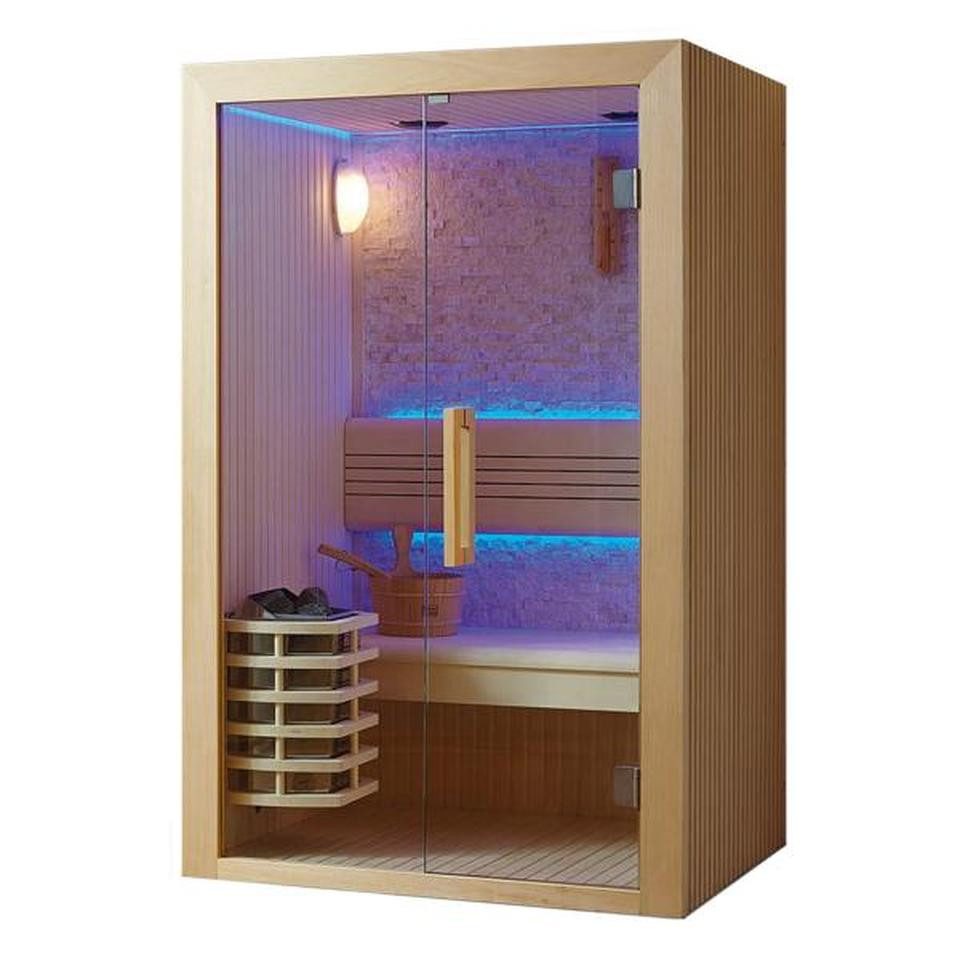 JVmoebel Sauna Naturholzsauna 150x100 cm - Trockensauna aus Massivholz in Braun, Made in Europe