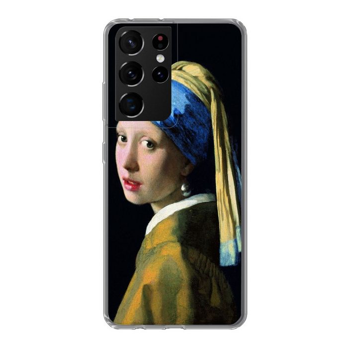 MuchoWow Handyhülle Das Mädchen mit dem Perlenohrring - Johannes Vermeer Phone Case Handyhülle Samsung Galaxy S21 Ultra Silikon Schutzhülle