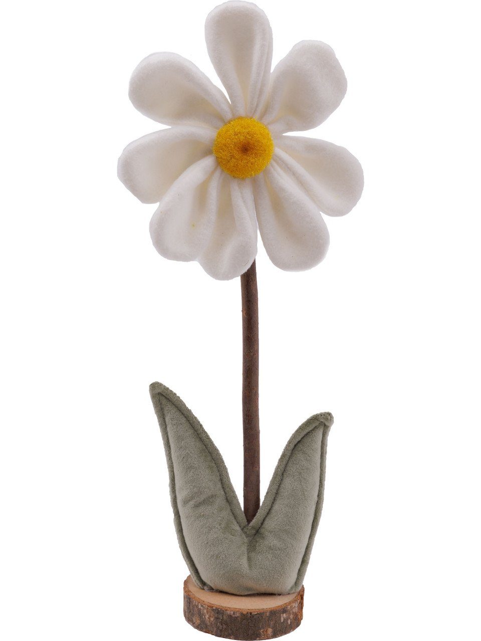 Dekofigur TrendLine Deko Aufsteller Blume 37 cm weiß grün