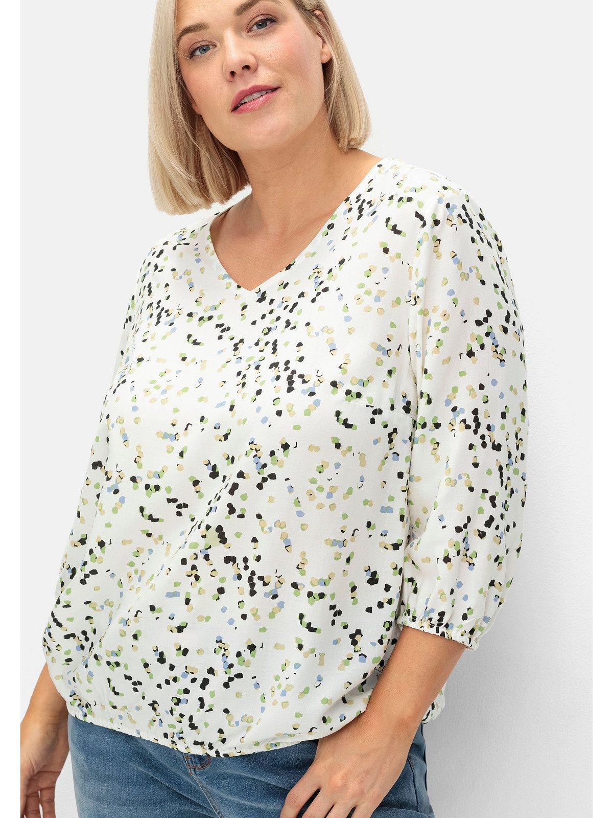 Sheego Tunika Große Größen mit floralem Alloverdruck
