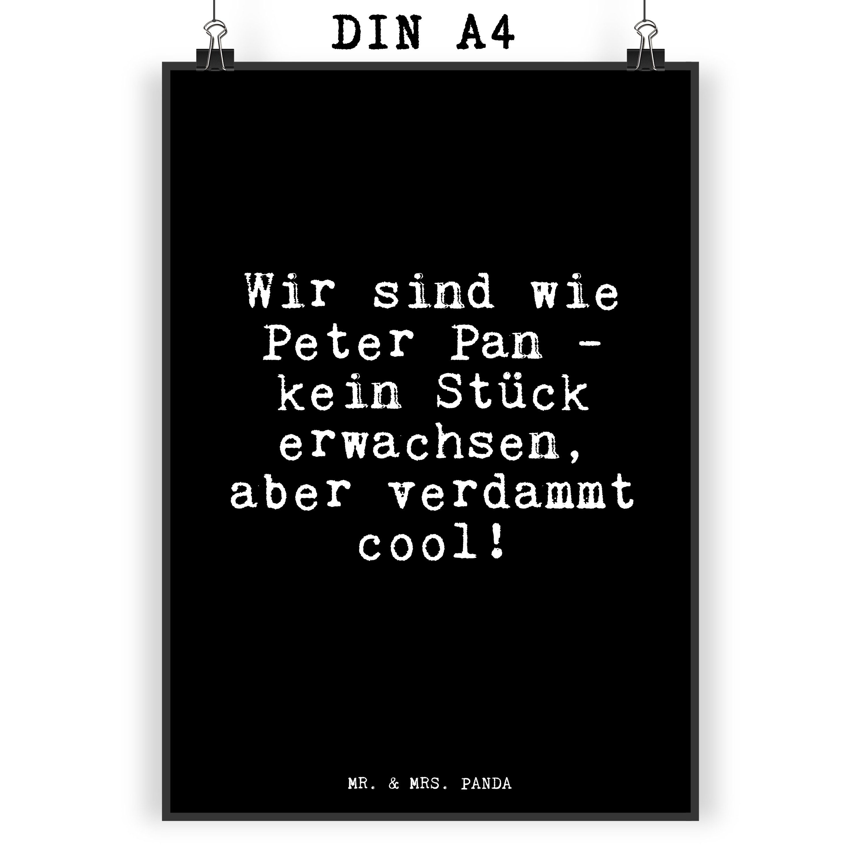 Mr. & Mrs. Panda Poster »Wir sind wie Peter... Schwarz Geschenk