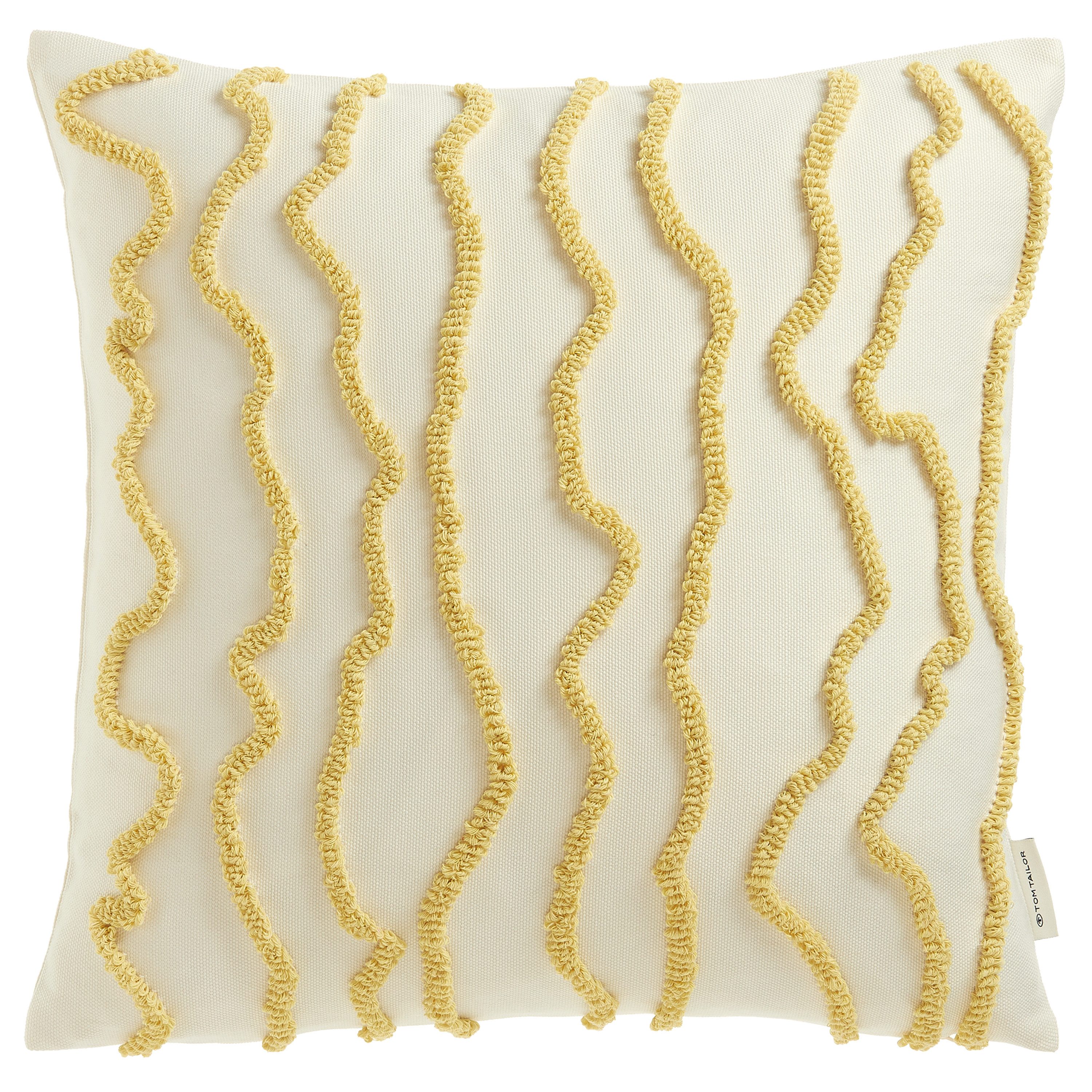 TOM TAILOR HOME Dekokissen Wavy, bestickt, mit hohem Baumwollanteil