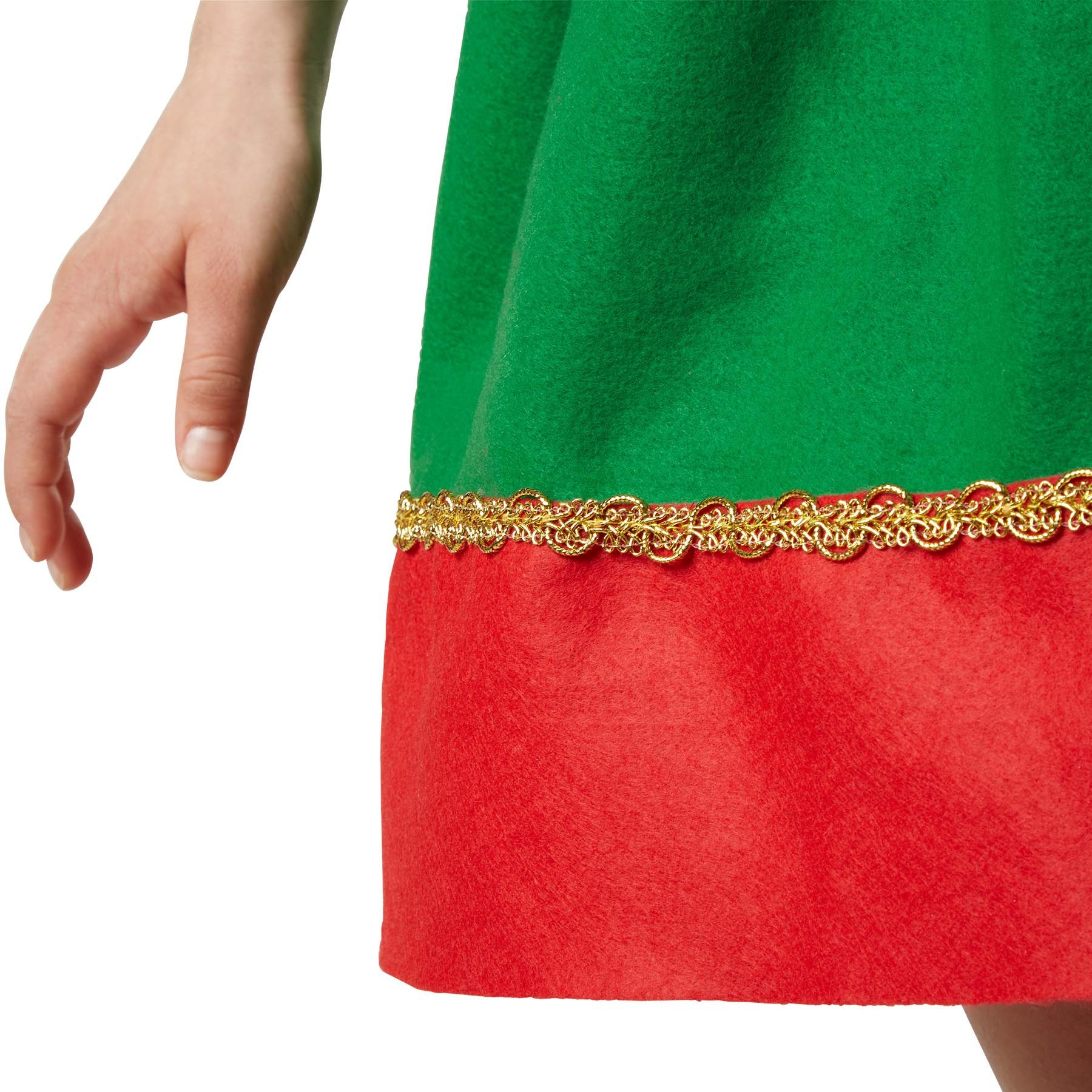 dressforfun Angel Costume, Girl's Costume, Busy Elf, Christmas Costume in Red and Green