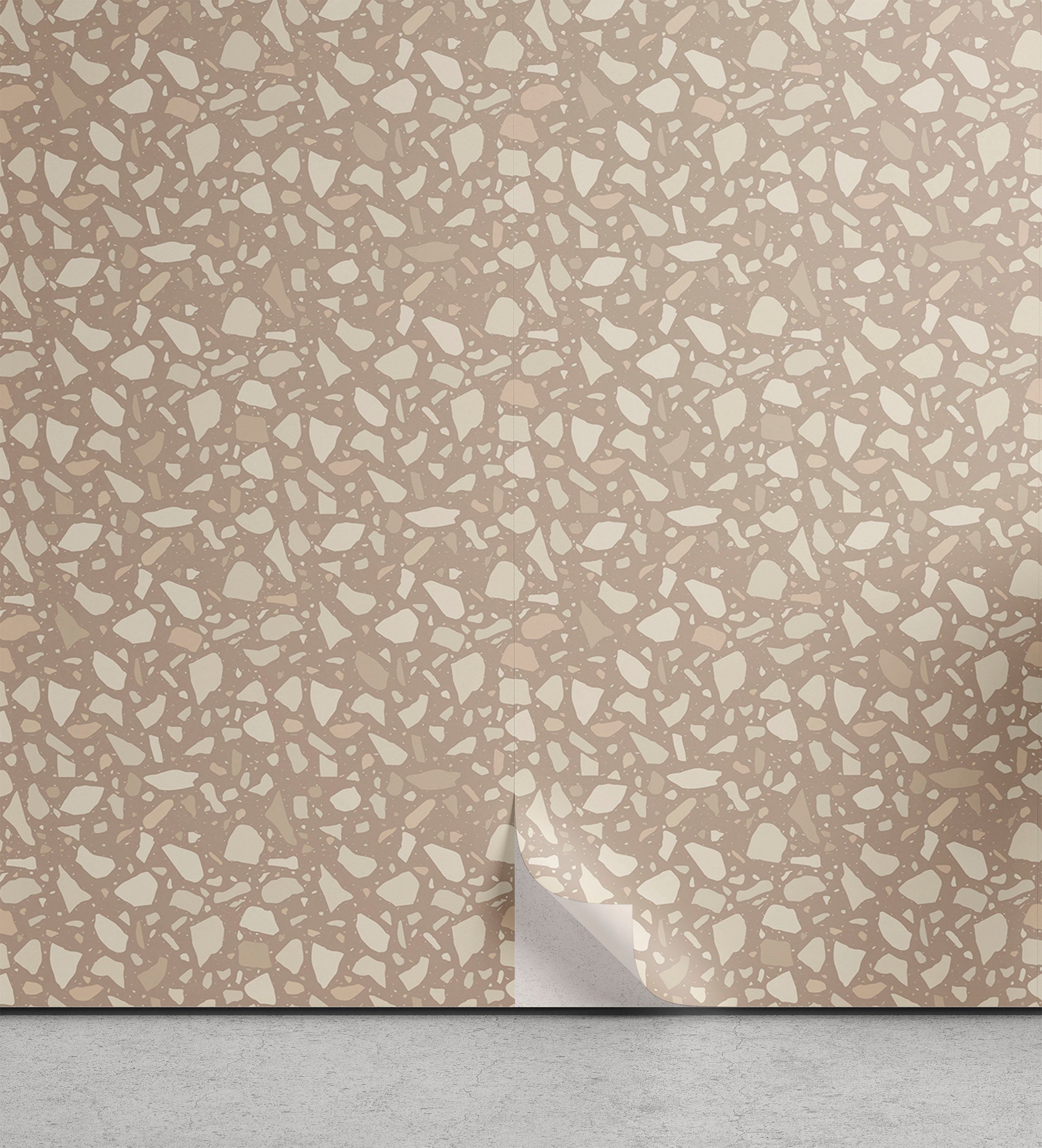 Abakuhaus Vinyltapete selbstklebendes Wohnzimmer Küchenakzent, Steine Neutral Unregelmäßige Kiesel