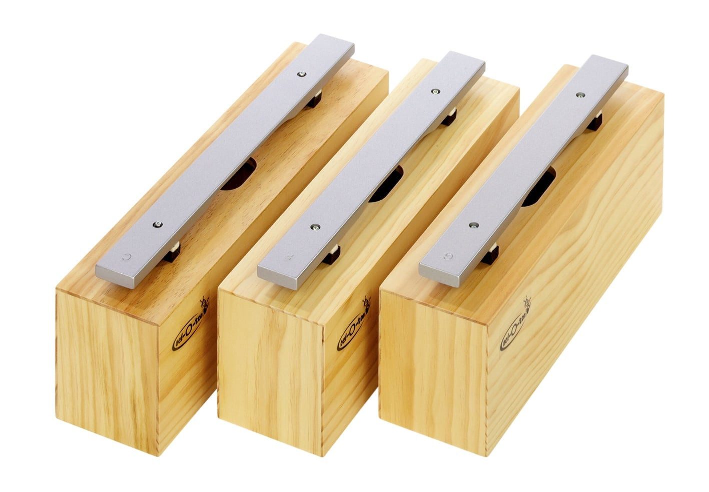 Betzold Klangröhren Satz mit 3 Bass-Klangbausteinen, Leichtmetall
