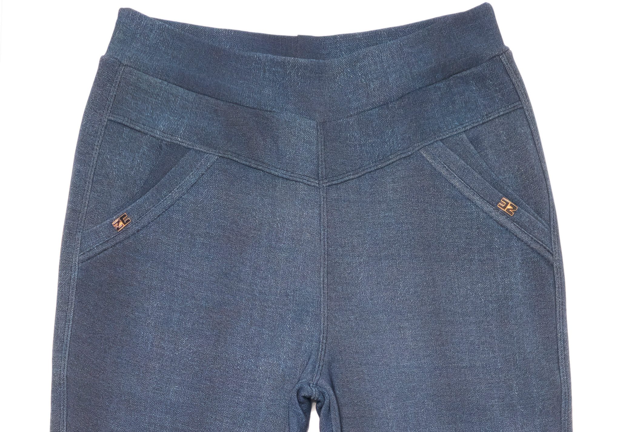 dy_mode Thermohose Damen Thermohose in Jeans-Optik Stretchhose mit Innenfutter mit elastischem Bund, mit Innenfutter