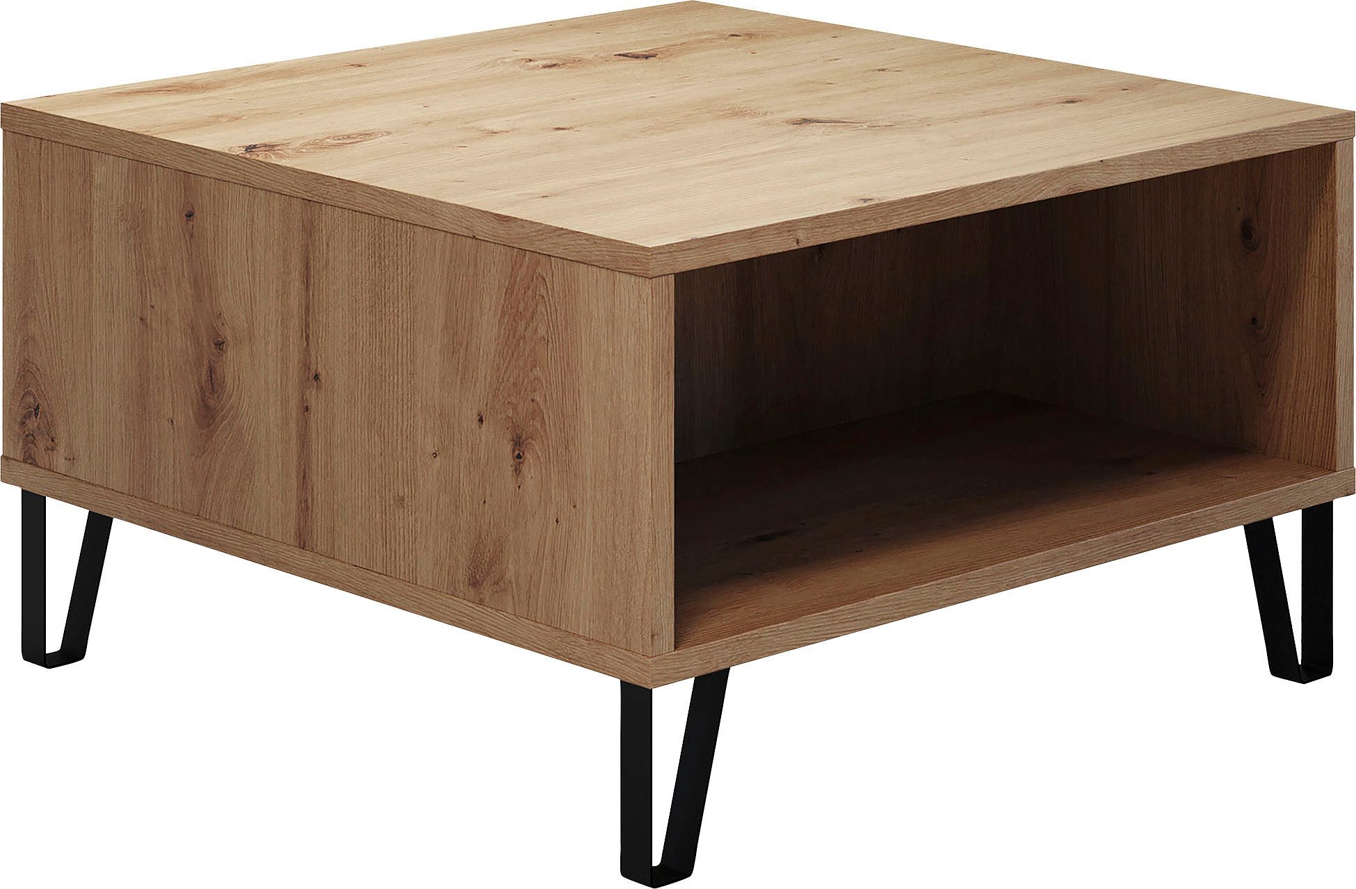 Home affaire Couchtisch Tarragona, Couchtisch mit 2 offenen Fächern - (B/T/H) 60/60/37 cm