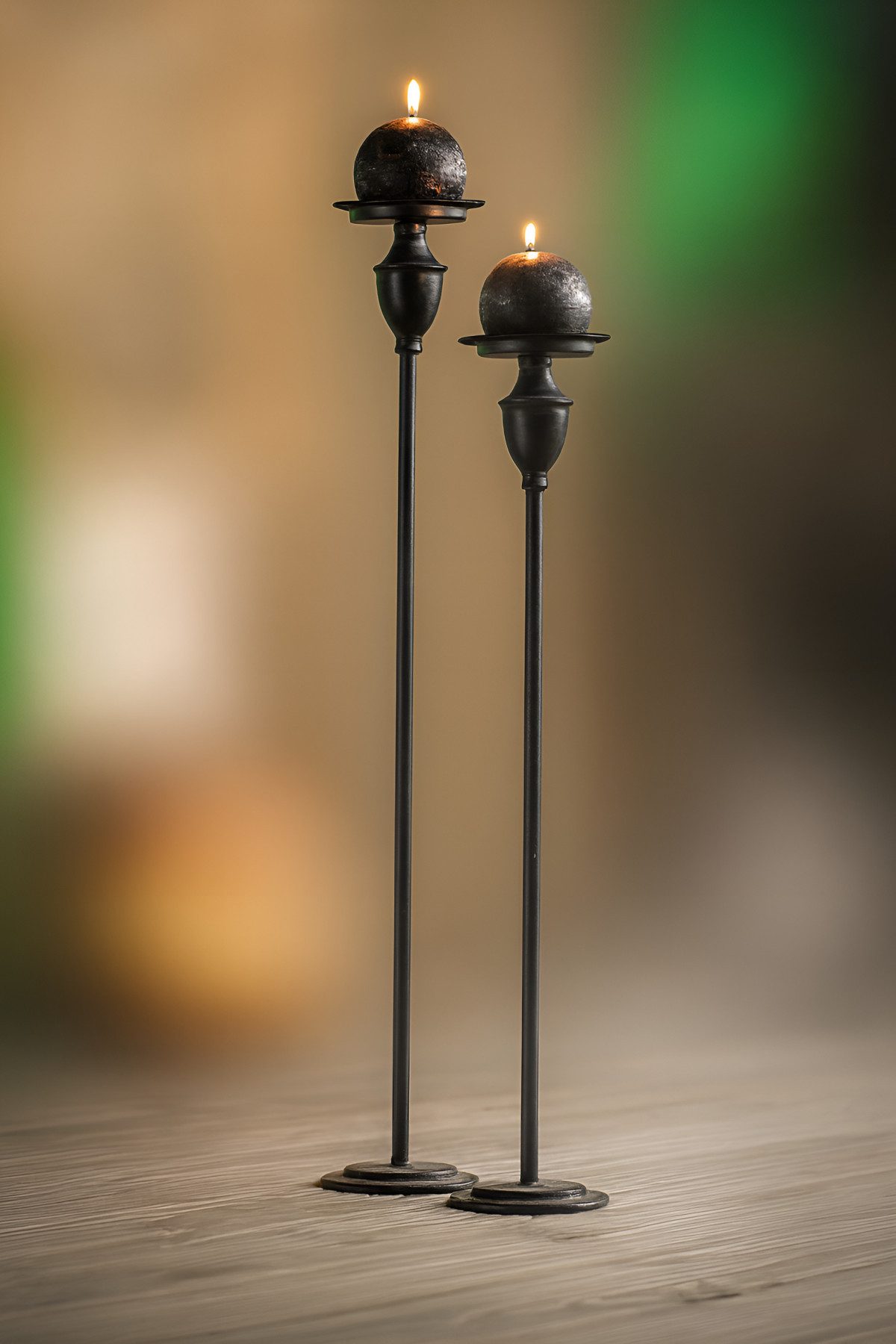 Dekoleidenschaft Kerzenständer "Antique" Metall, schwarz, Kerzenhalter 60 + günstig online kaufen