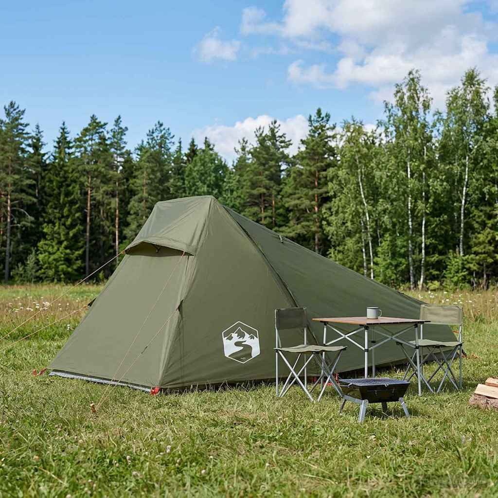 vidaXL Tunnelzelt Tunnelzelt 215 x 100 x 90 cm Olivgrün Polyester und Stahl, (1 tlg)