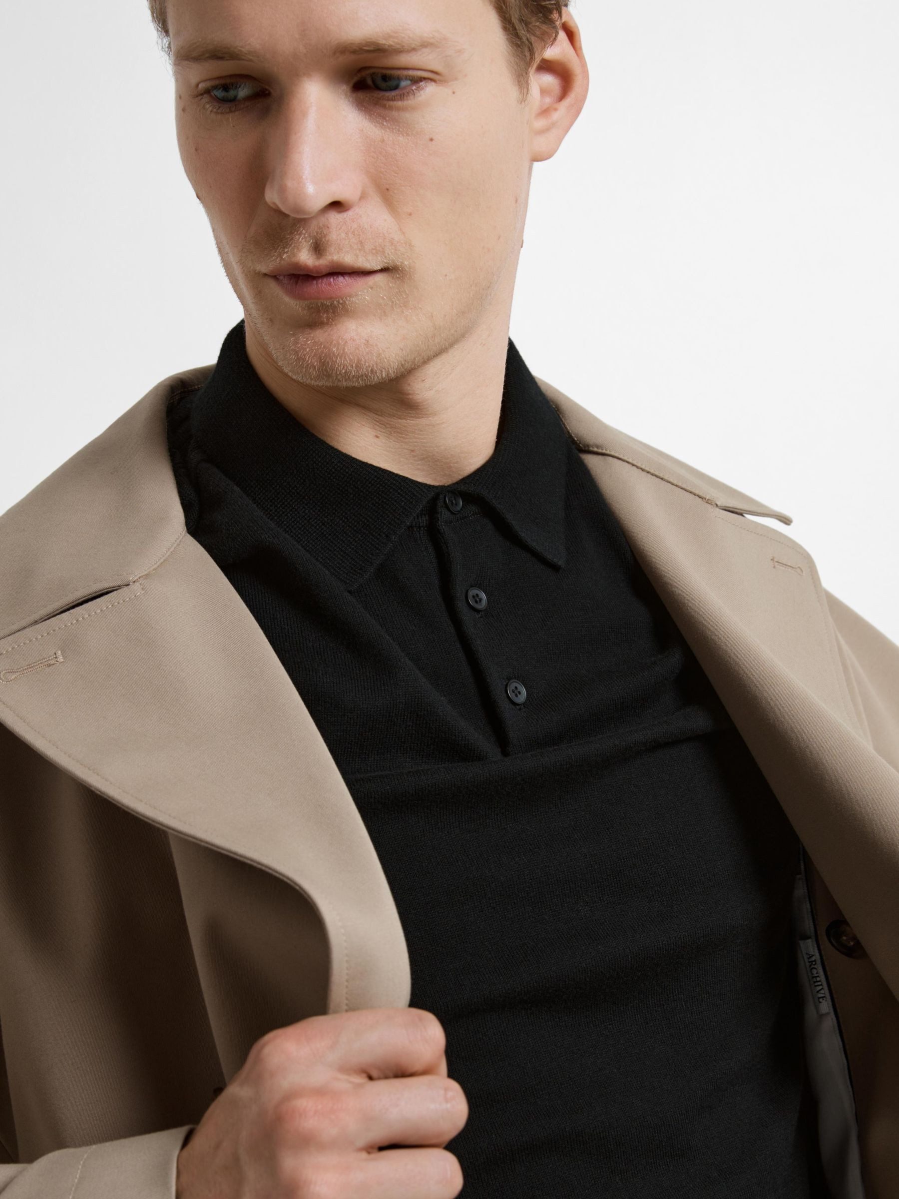 SELECTED HOMME Poloshirt SLHBERG SS KNIT günstig online kaufen