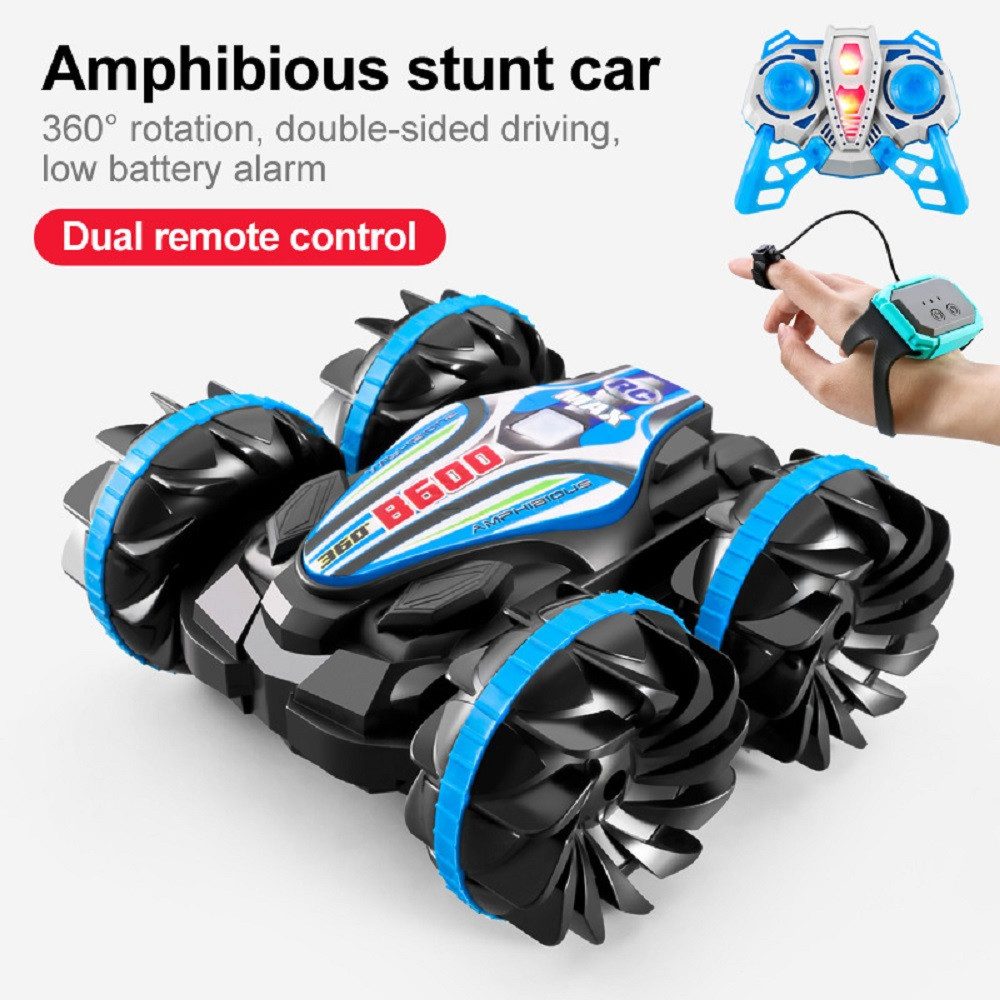 AURIVION Spielzeug-Auto Spielzeugauto Ferngesteuertes Auto, (Set, 1-tlg., Gestensensor), Wasserdichtes RC Stunt Car Amphibien-RC-Auto