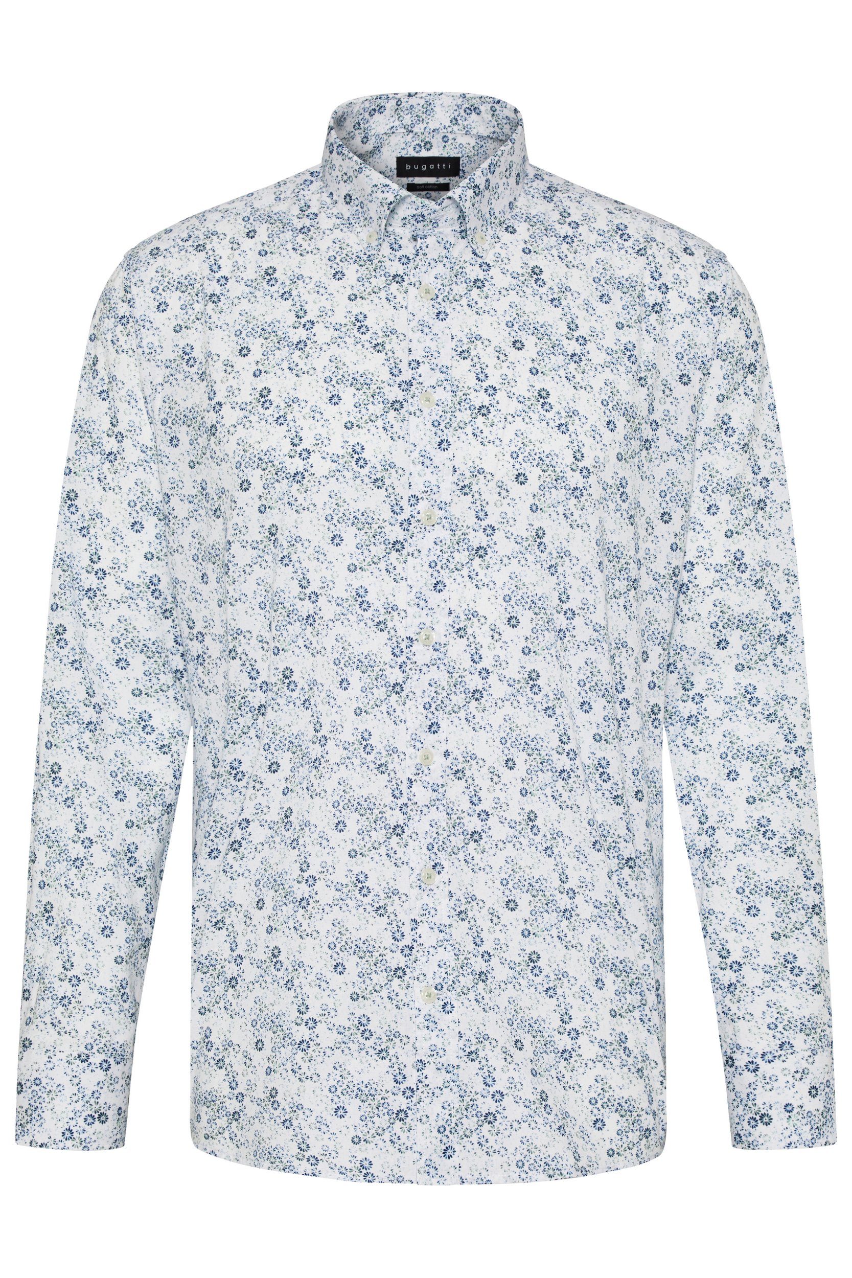 bugatti Langarmhemd mit Blumen-Print