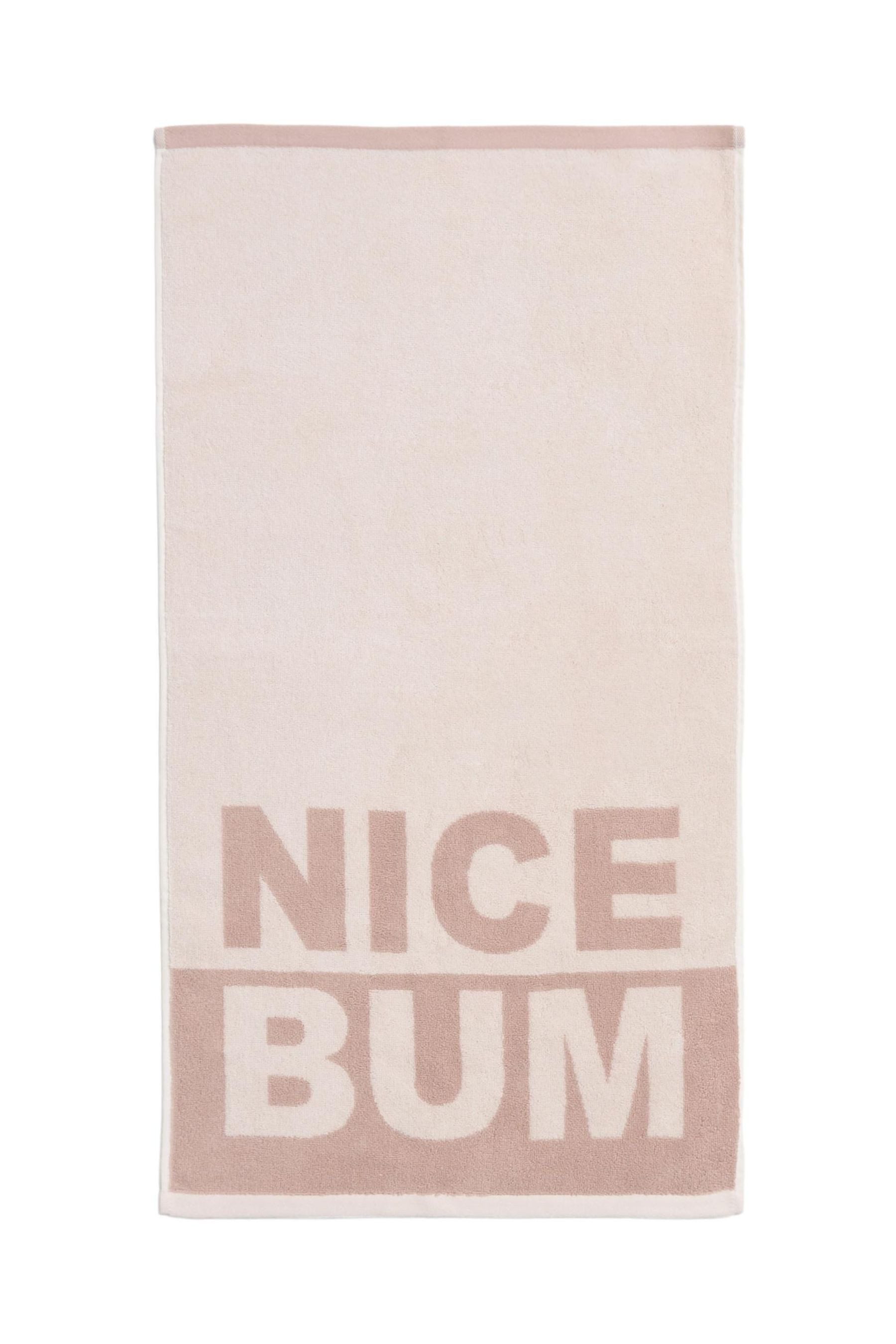 Next Handtuch Handtuch mit Slogan aus 100 % Baumwolle, Nice Bum, (1-St) günstig online kaufen