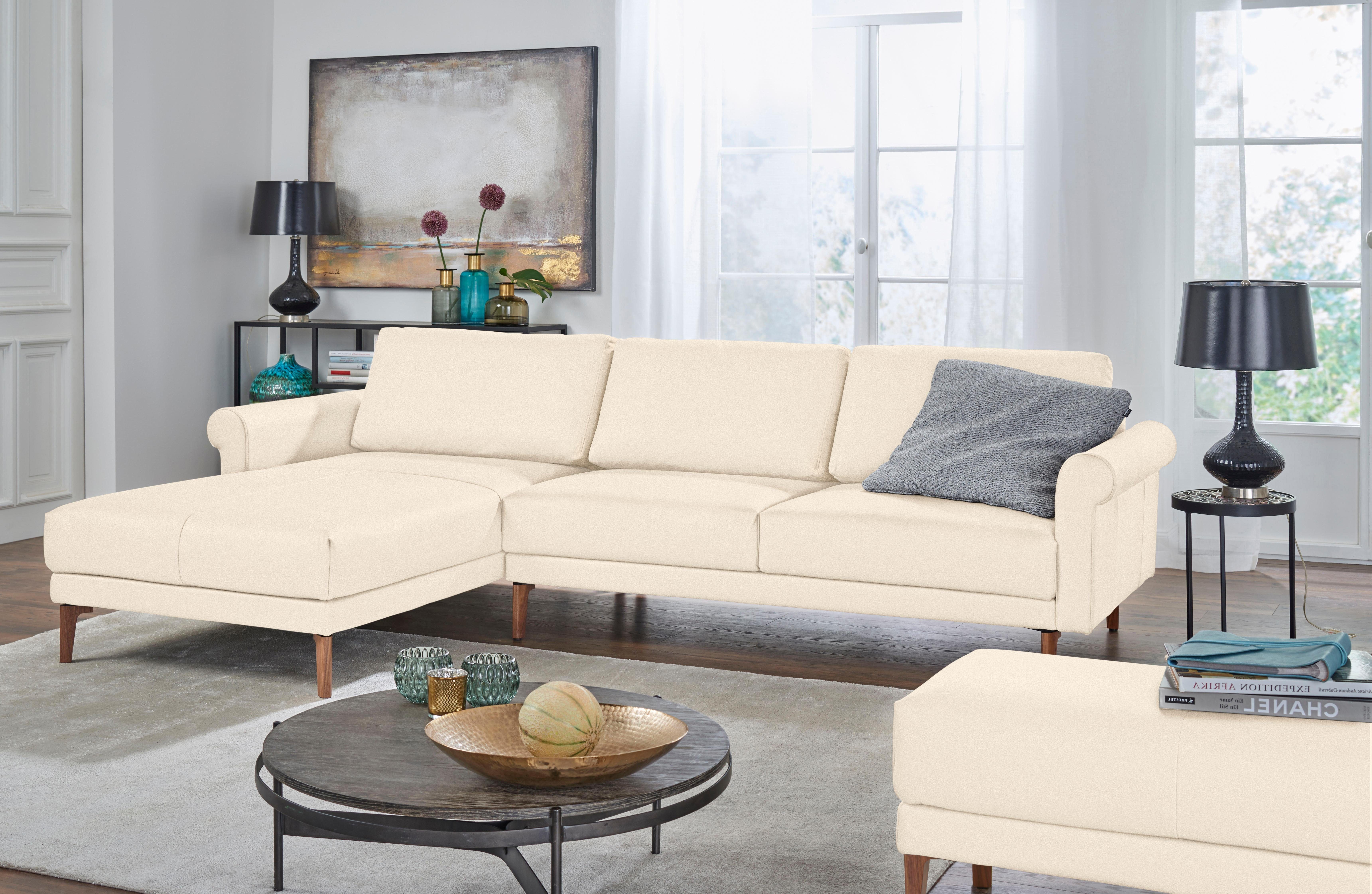 Creation BY ROLF BENZ Ecksofa CR.450, Designecksofa, Polsterecke, L-Form, 282/178 cm (B/T), abgerundete Armlehne Schnecke, modern Landhaus, Leder oder Chenille