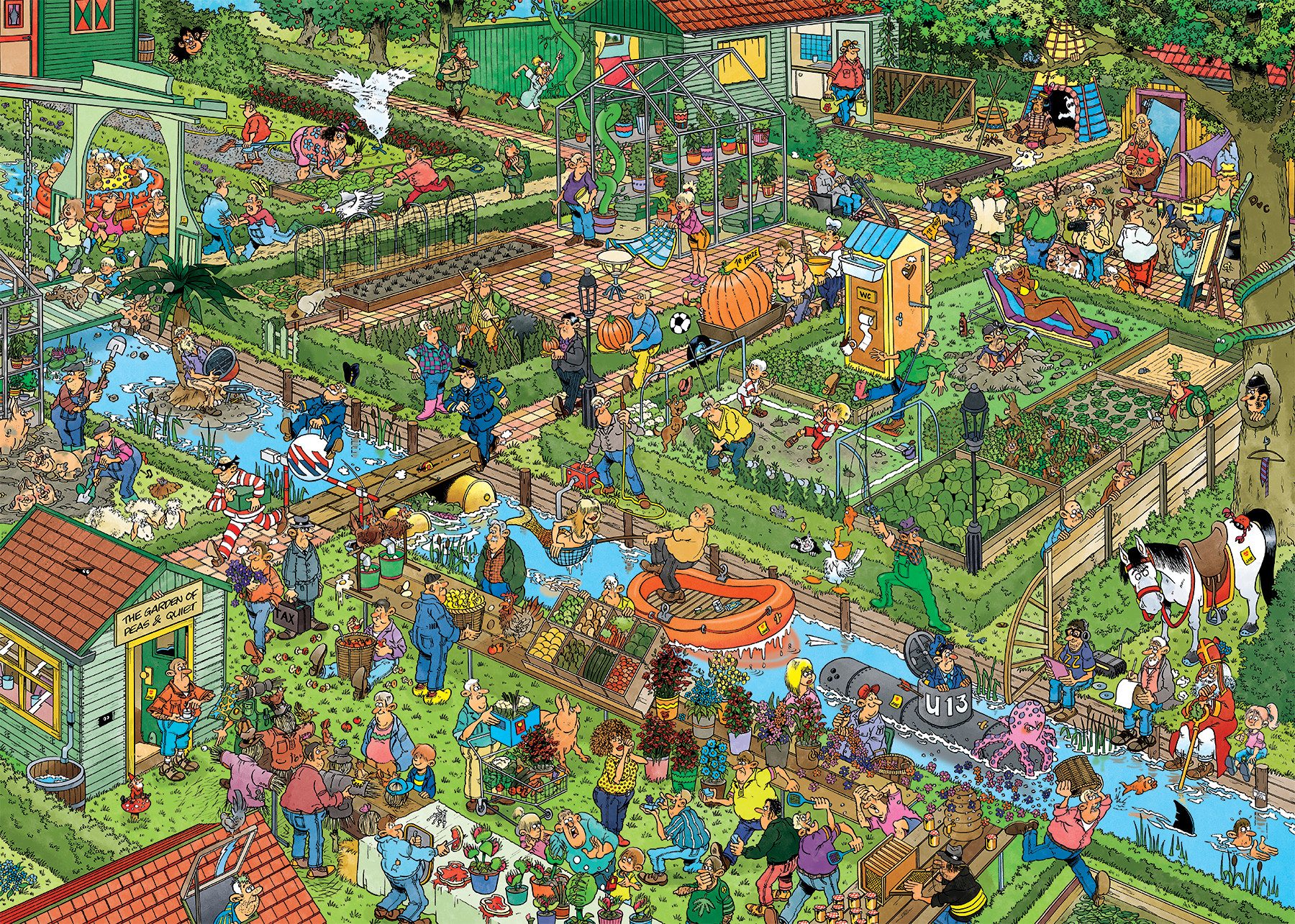 Jan van Haasteren Puzzle Jan van Haasteren, Gemüsegarten, 1000 Teile Puzzle, 1000 Puzzleteile