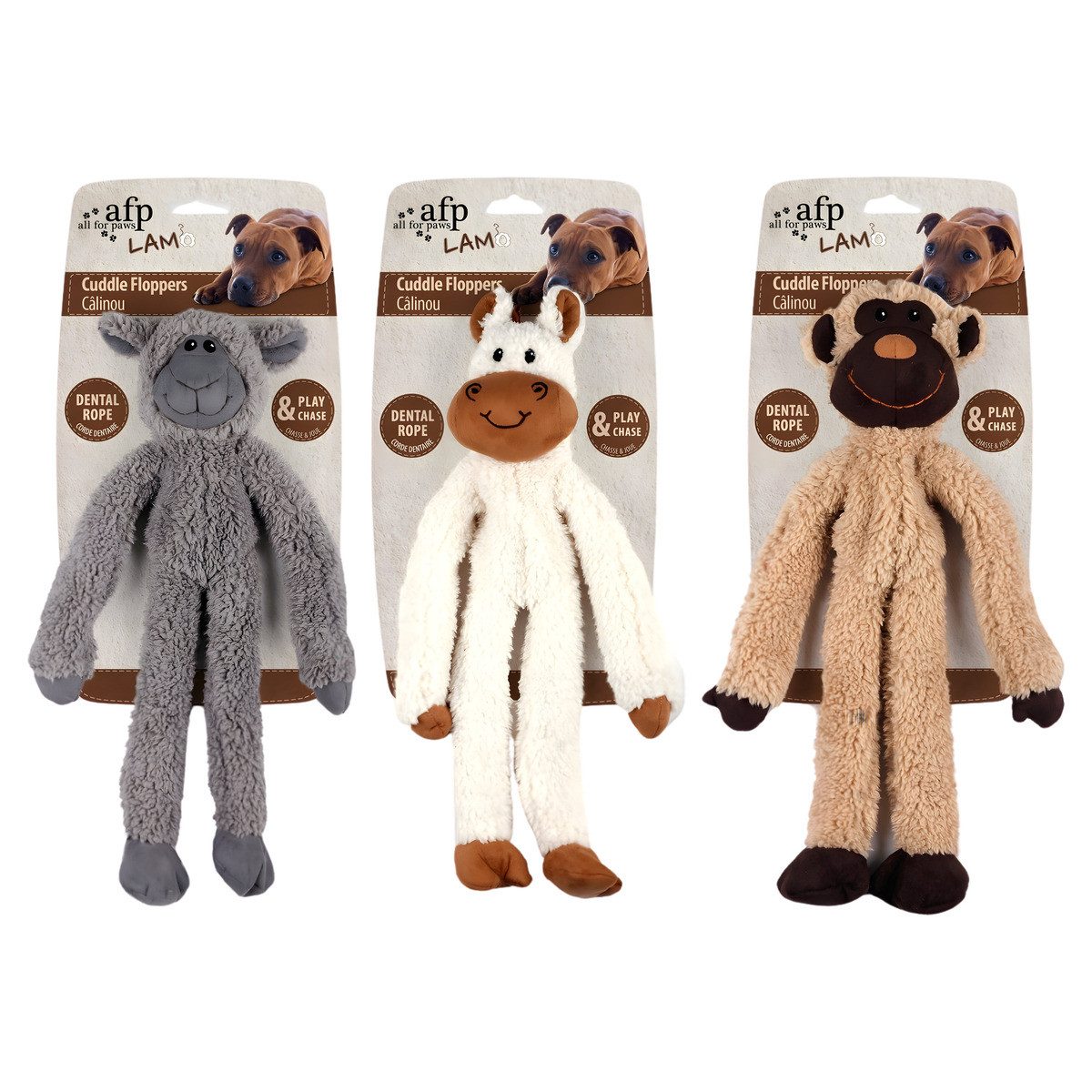 all for paws Tierkuscheltier Hundespielzeug Lambswool-Cuddle Floppers