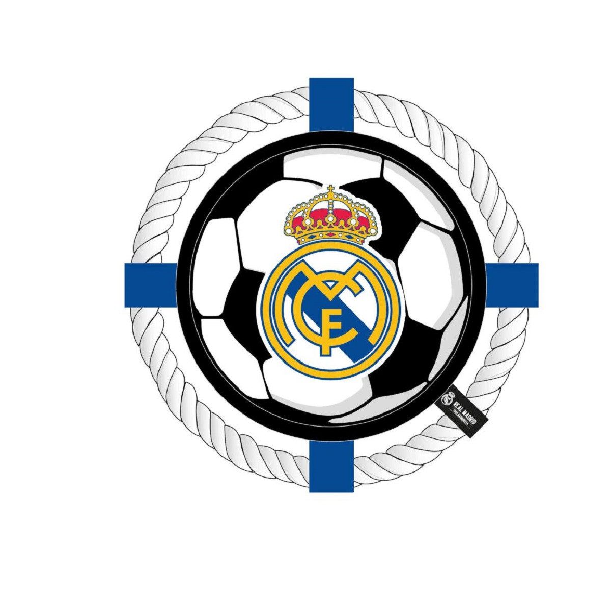 Outdoor-Spielzeug Real Madrid Hundespielzeug – Wurfring mit Seil