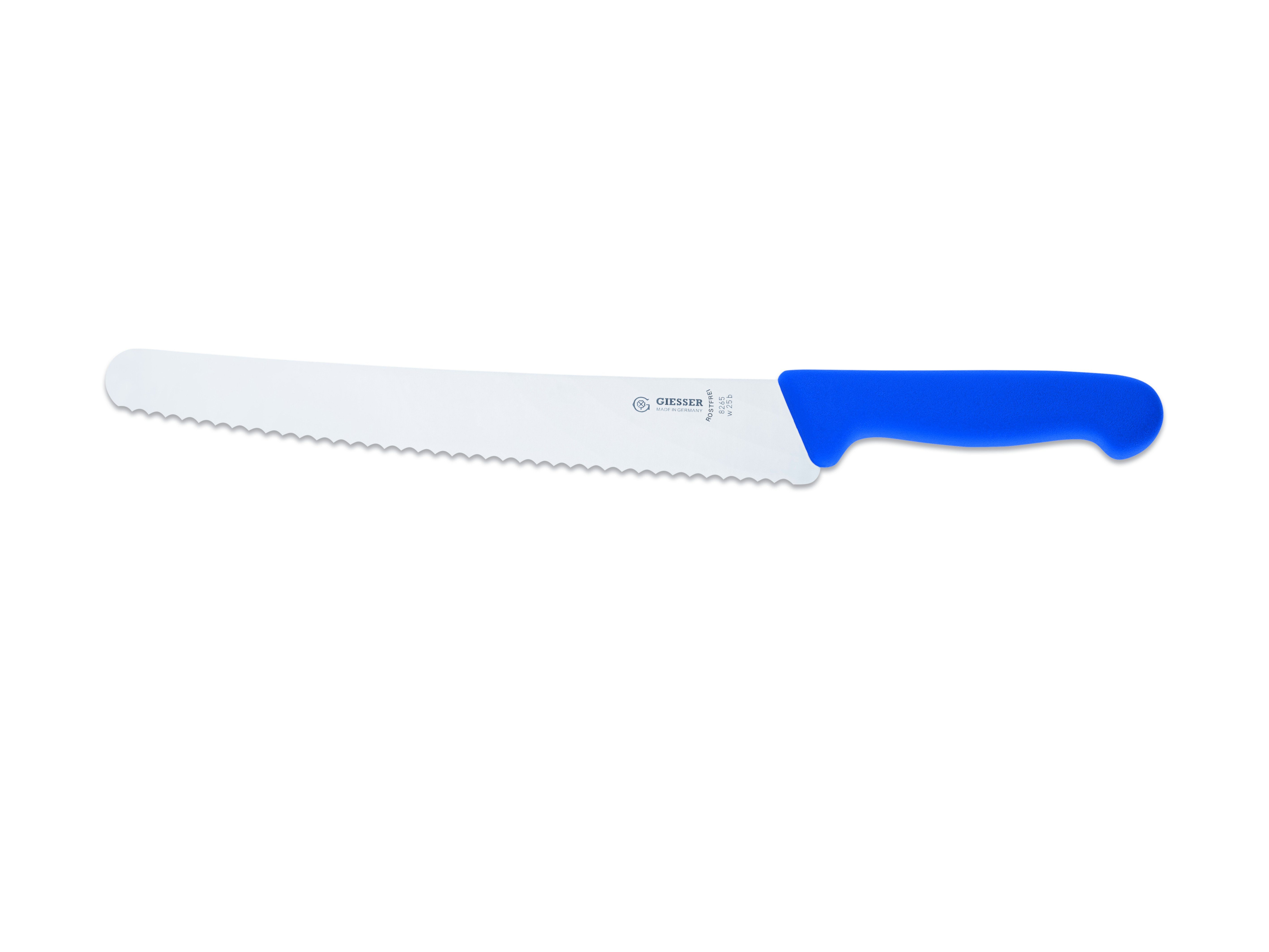 Giesser Messer Brotmesser Universalmesser 8265 w 25, kunststoffgespritzter Griff, scharfe Klinge