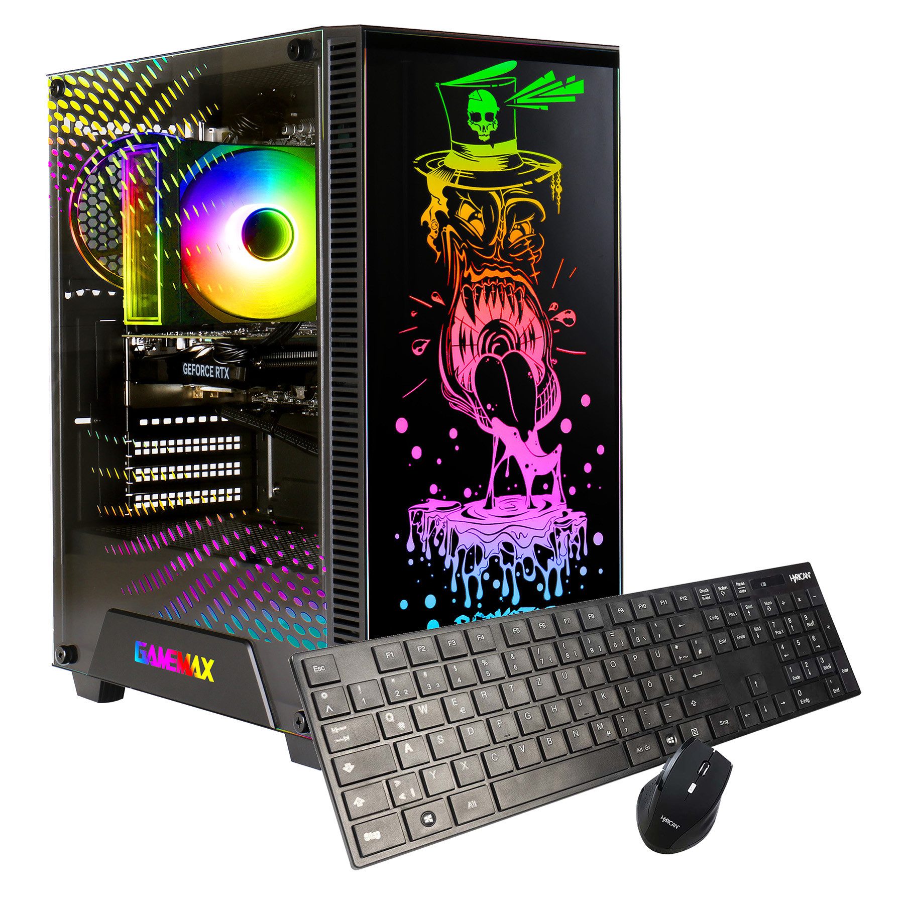 GAMEMAX Rockstar 7771 AMD Ryzen 5 5500 RTX 5050 32GB DDR4 1TB SSD Gaming-PC (AMD Ryzen 5 5500, RTX 5050, 32 GB RAM, 1000 GB SSD, Luftkühlung, Windows 11)