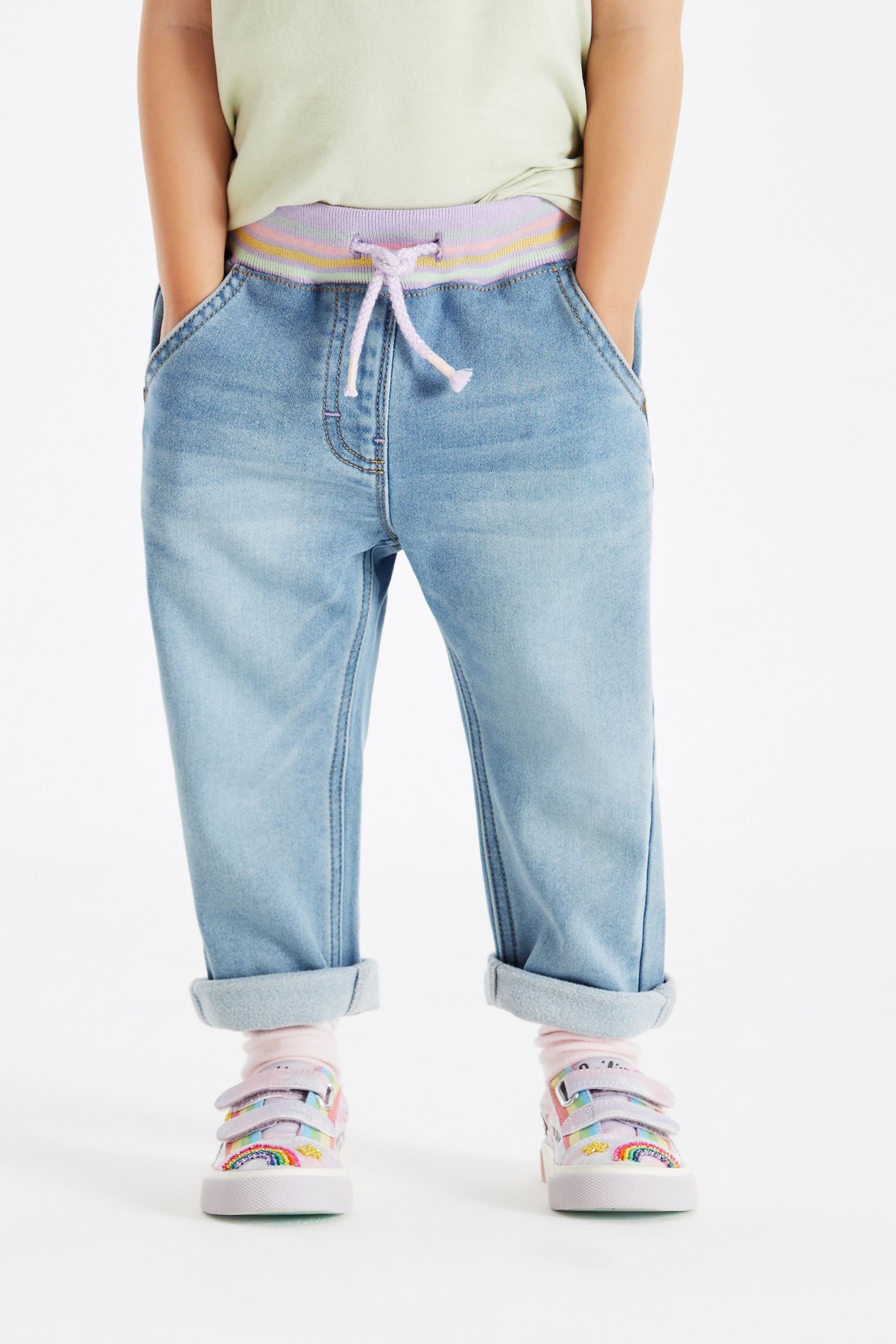 Next 5-Pocket-Jeans Schlupf-Jogginghose (1-tlg) Light Blue Denim