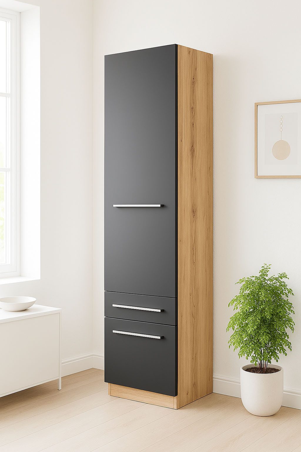 priess Kleiderschrank Schrank Garderobe Wäscheschrank Barcelona in 5 Breiten viel Stauraum, geräumige Schubkästen, mit Spiegel, MADE IN GERMANY