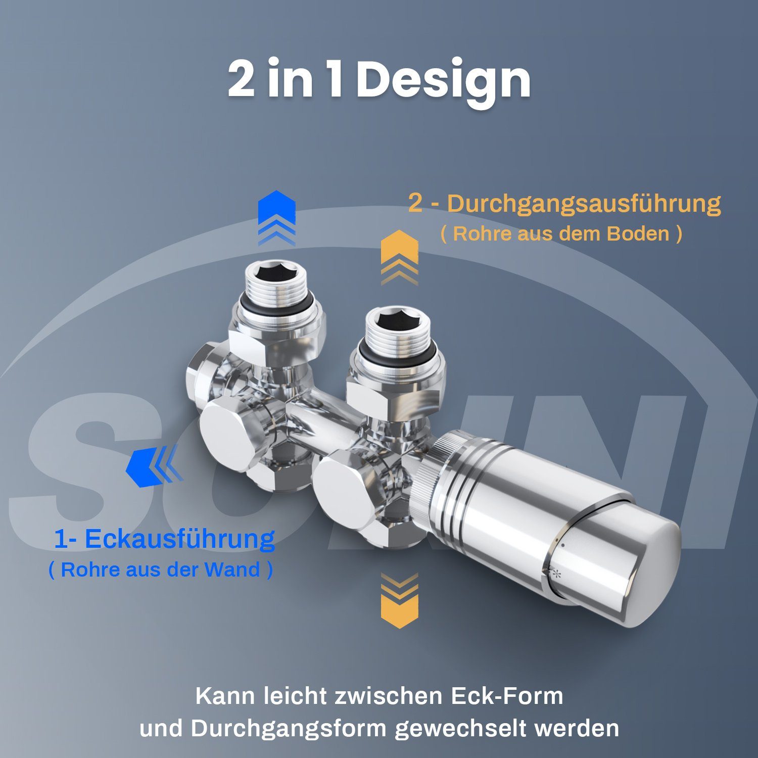 SONNI Heizkörperthermostat Multiblock Set für Heizkörper Thermostat Anschlu günstig online kaufen