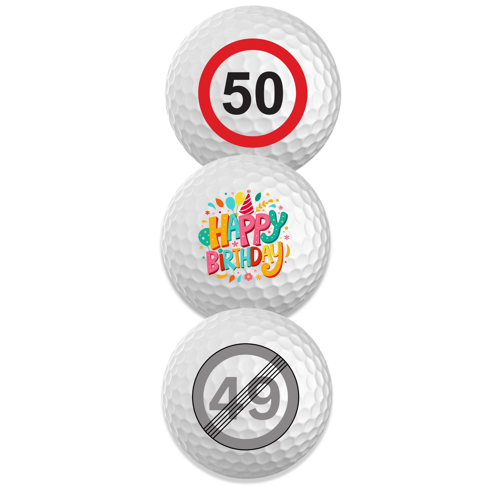 Titleist Golfball Trufeel 40., 50., 60. oder 70. Geburtstag "Happy Birthday" (1-St)